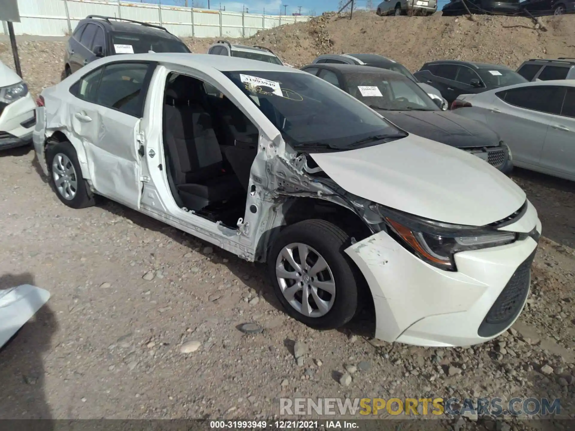 1 Photograph of a damaged car JTDEPRAE3LJ054519 TOYOTA COROLLA 2020