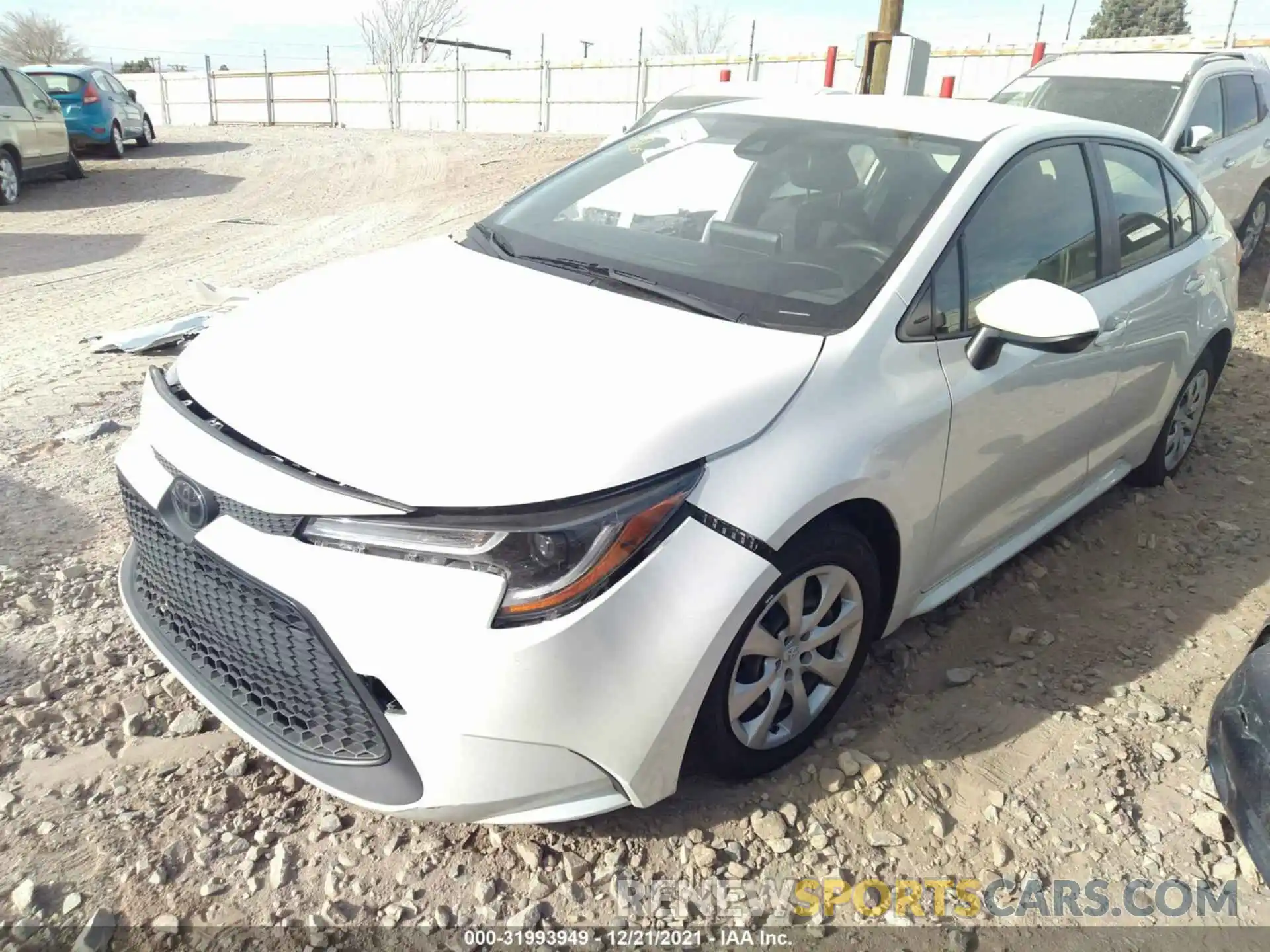 2 Photograph of a damaged car JTDEPRAE3LJ054519 TOYOTA COROLLA 2020