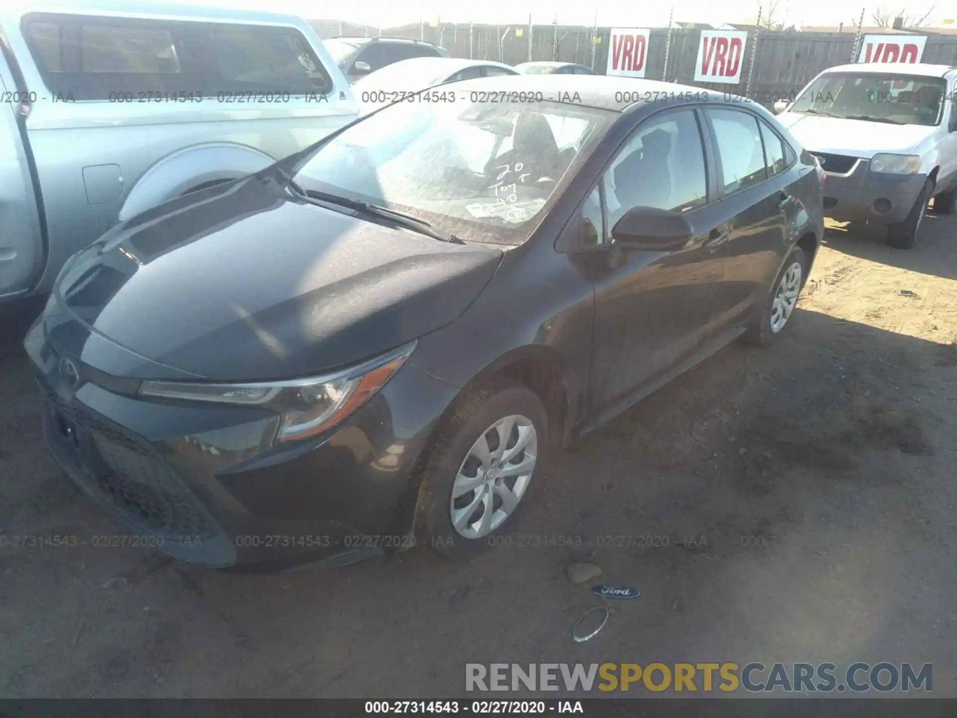 2 Photograph of a damaged car JTDEPRAE3LJ055072 TOYOTA COROLLA 2020