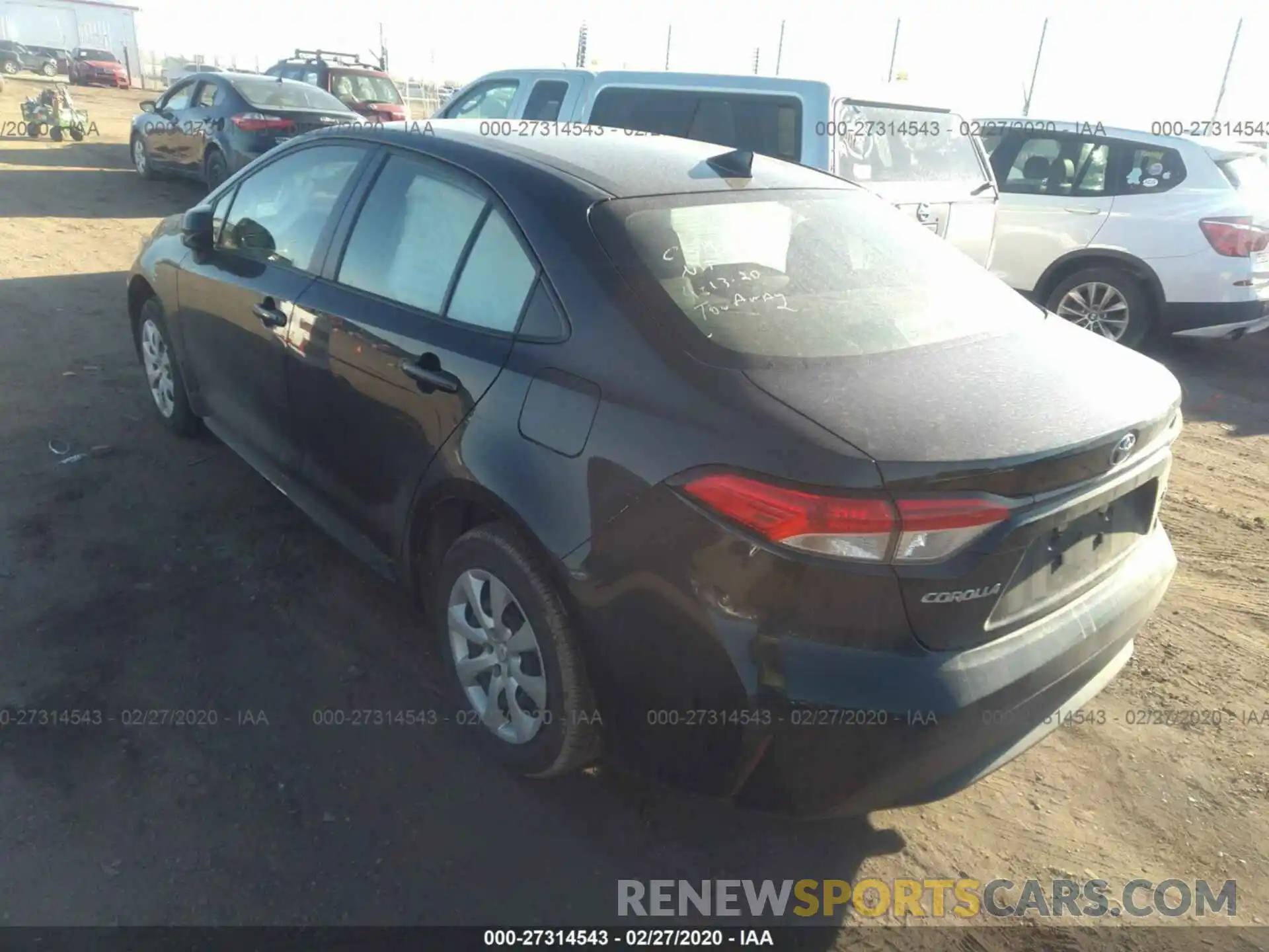 3 Photograph of a damaged car JTDEPRAE3LJ055072 TOYOTA COROLLA 2020