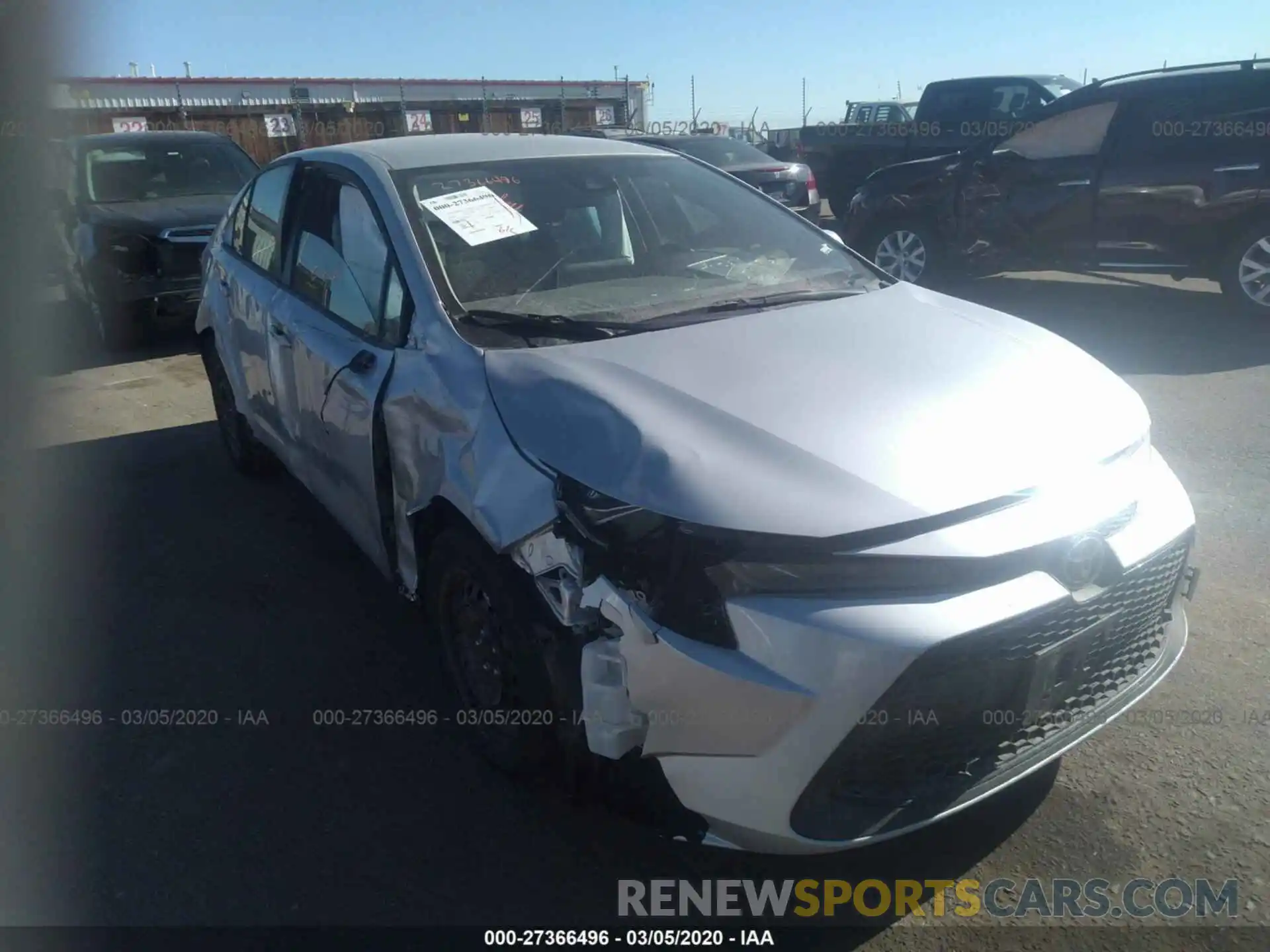 1 Photograph of a damaged car JTDEPRAE3LJ055511 TOYOTA COROLLA 2020