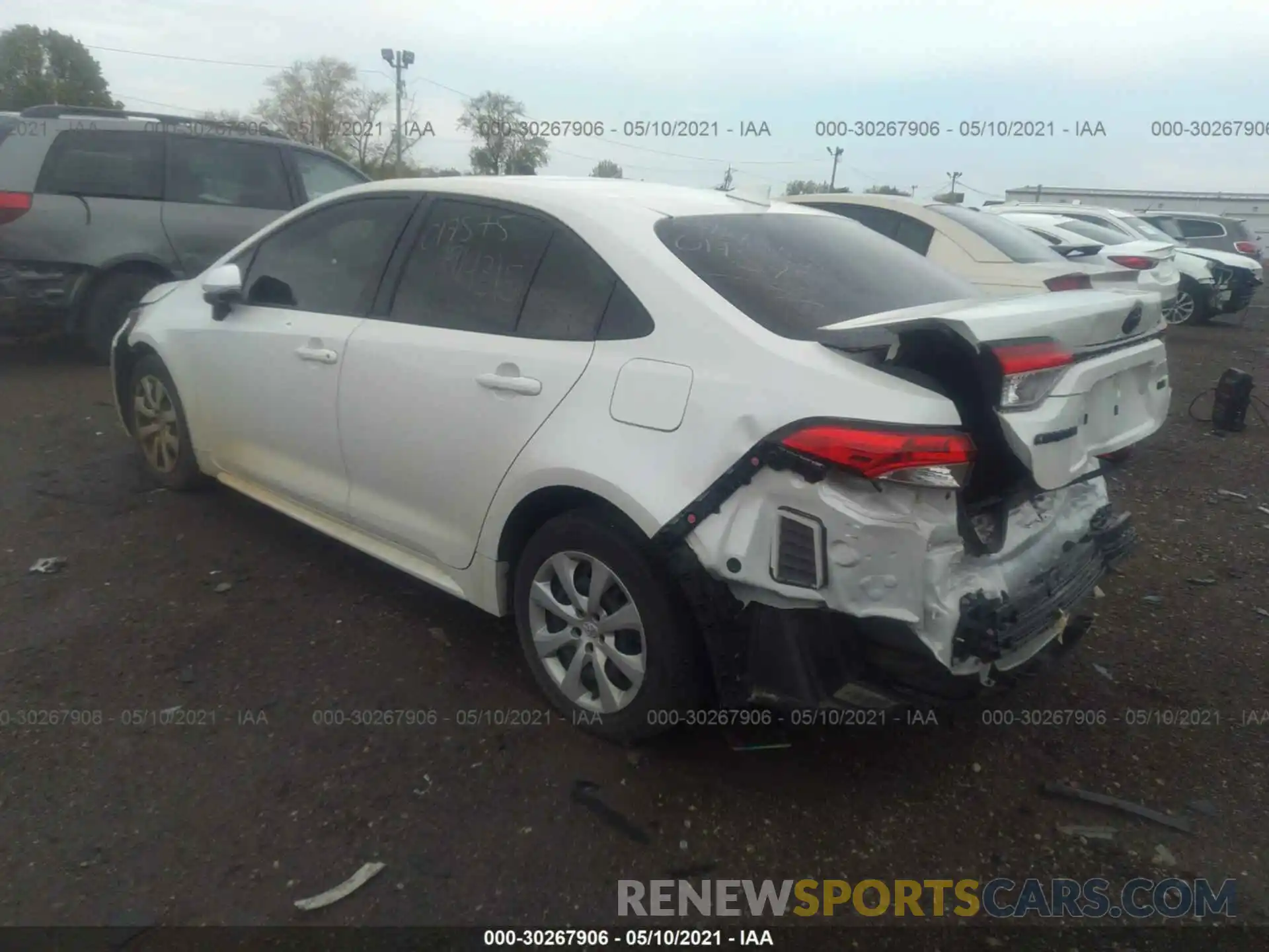 3 Photograph of a damaged car JTDEPRAE3LJ056335 TOYOTA COROLLA 2020