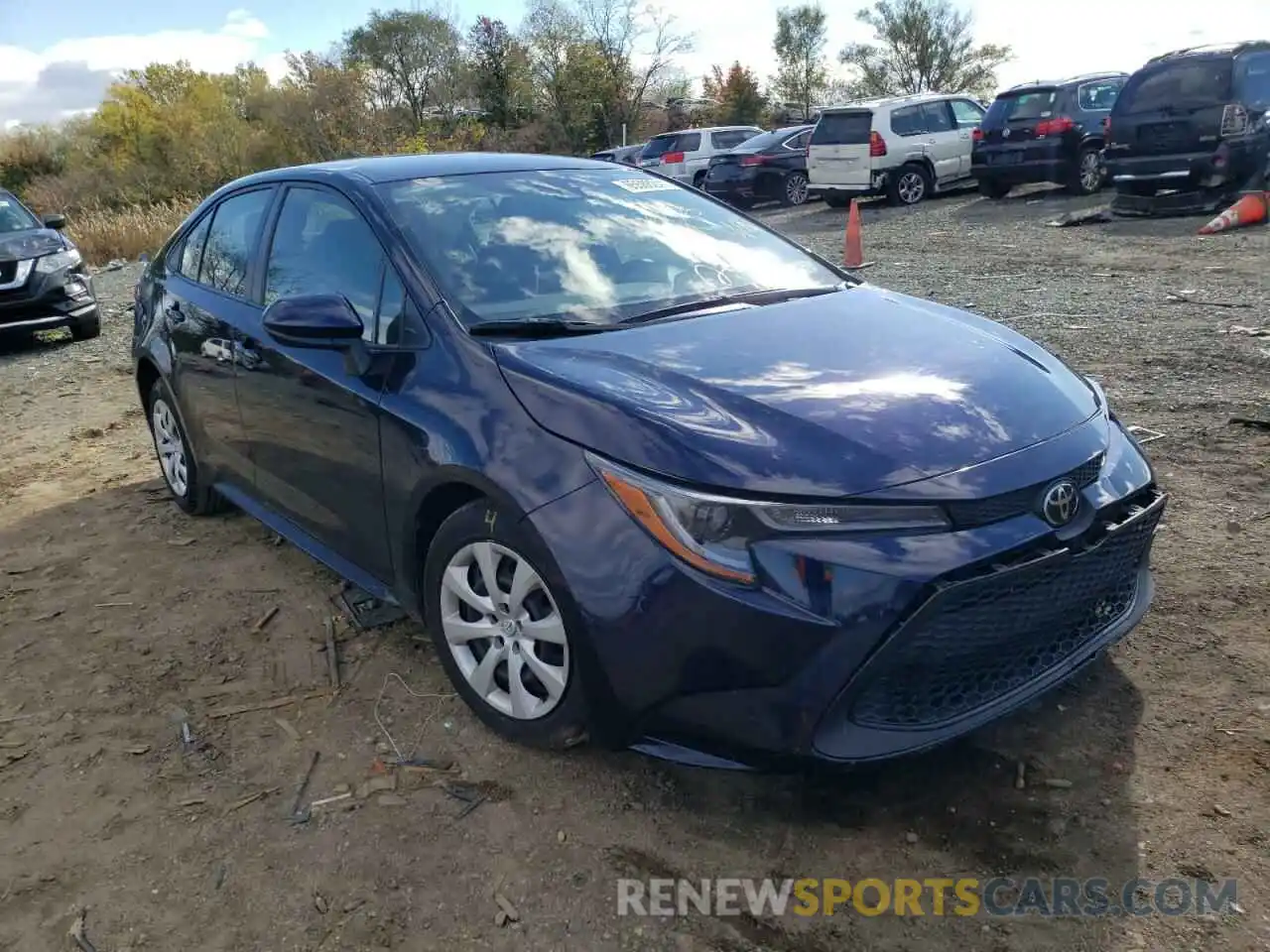 1 Photograph of a damaged car JTDEPRAE3LJ057405 TOYOTA COROLLA 2020