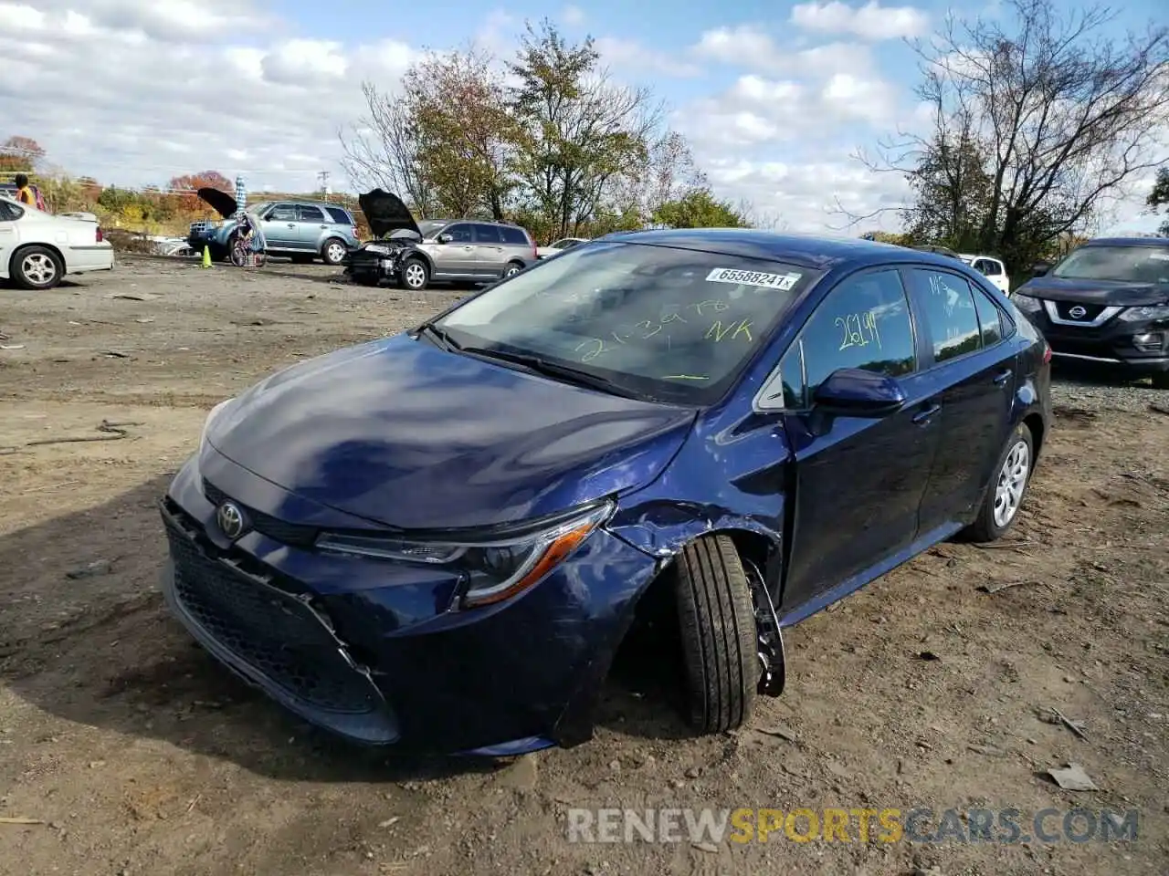 2 Photograph of a damaged car JTDEPRAE3LJ057405 TOYOTA COROLLA 2020