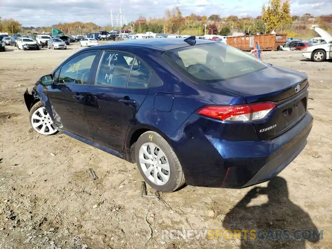 3 Photograph of a damaged car JTDEPRAE3LJ057405 TOYOTA COROLLA 2020