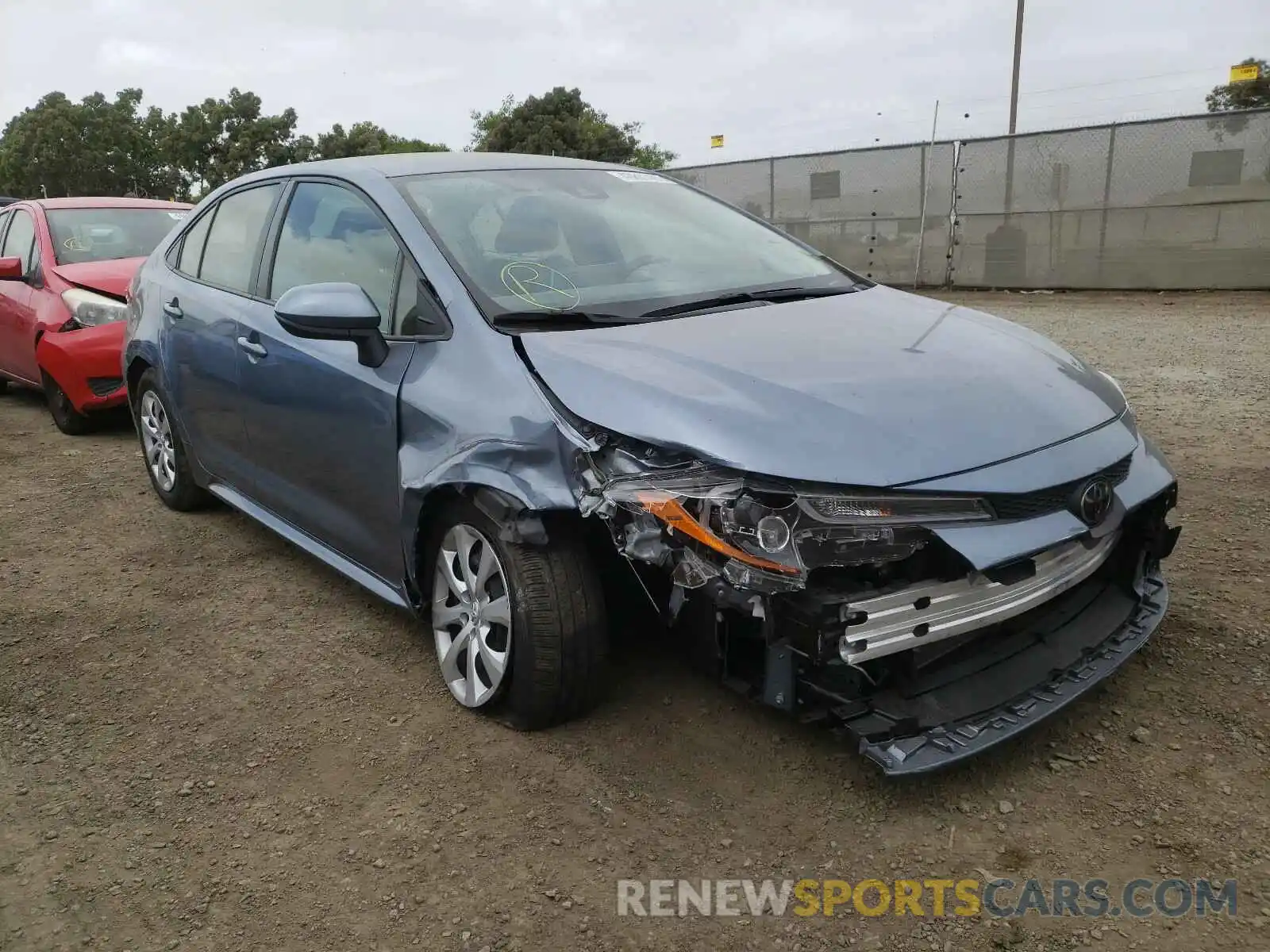 1 Photograph of a damaged car JTDEPRAE3LJ057873 TOYOTA COROLLA 2020