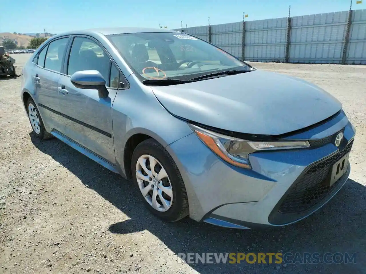 1 Photograph of a damaged car JTDEPRAE3LJ059168 TOYOTA COROLLA 2020