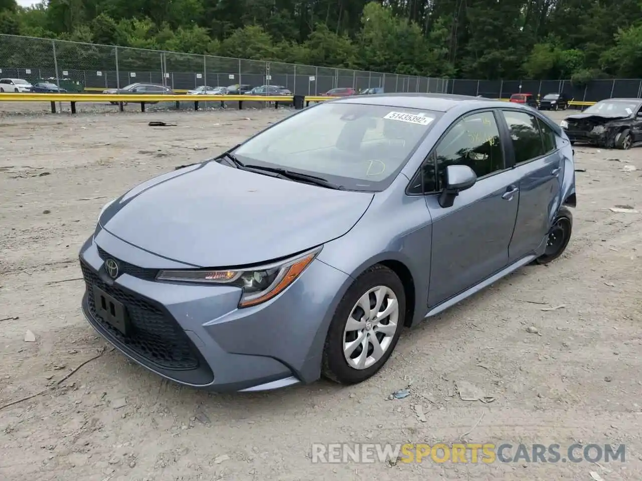 2 Photograph of a damaged car JTDEPRAE3LJ059364 TOYOTA COROLLA 2020