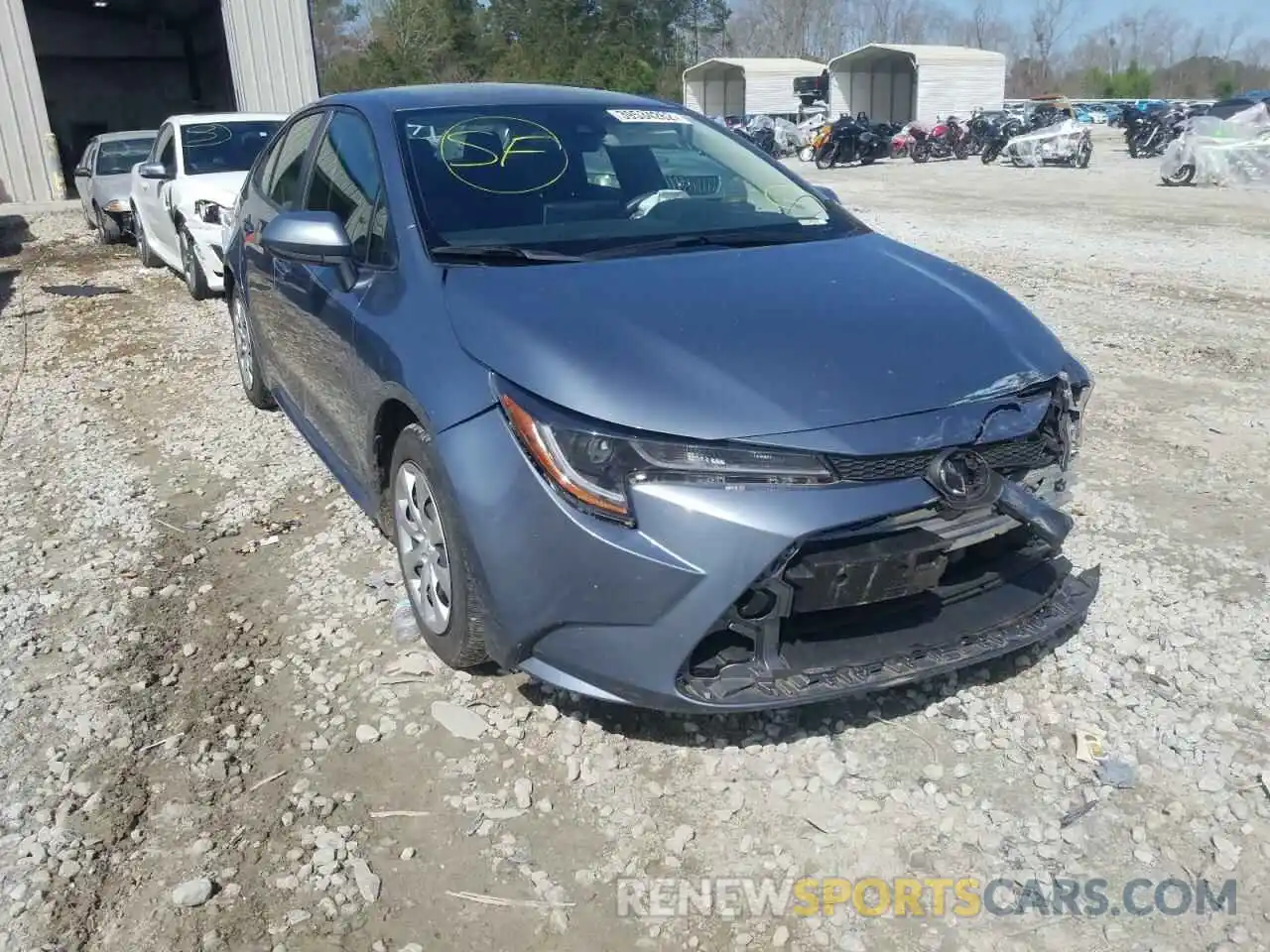 1 Photograph of a damaged car JTDEPRAE3LJ059591 TOYOTA COROLLA 2020