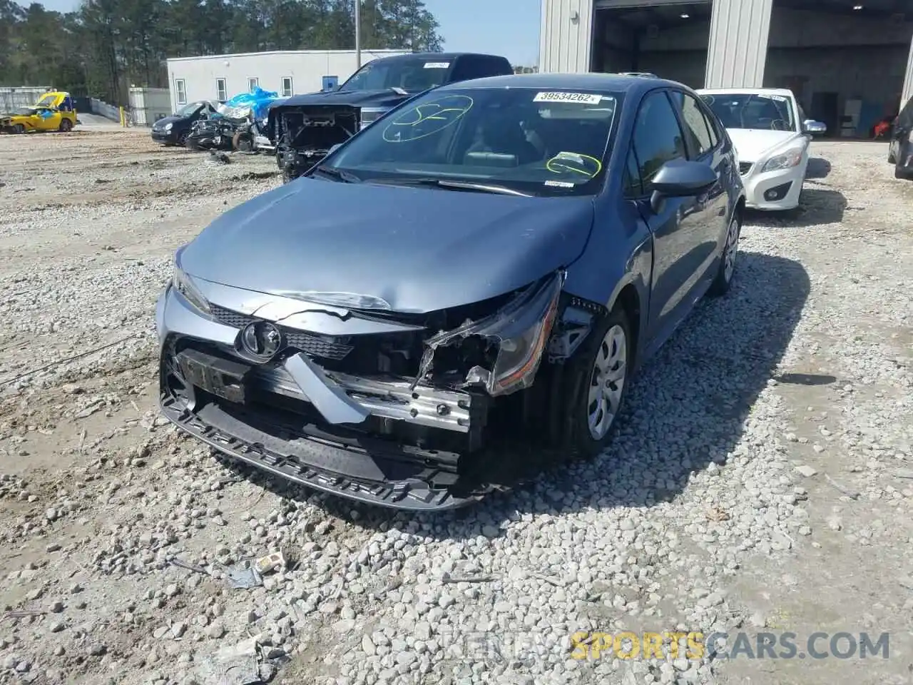 2 Photograph of a damaged car JTDEPRAE3LJ059591 TOYOTA COROLLA 2020