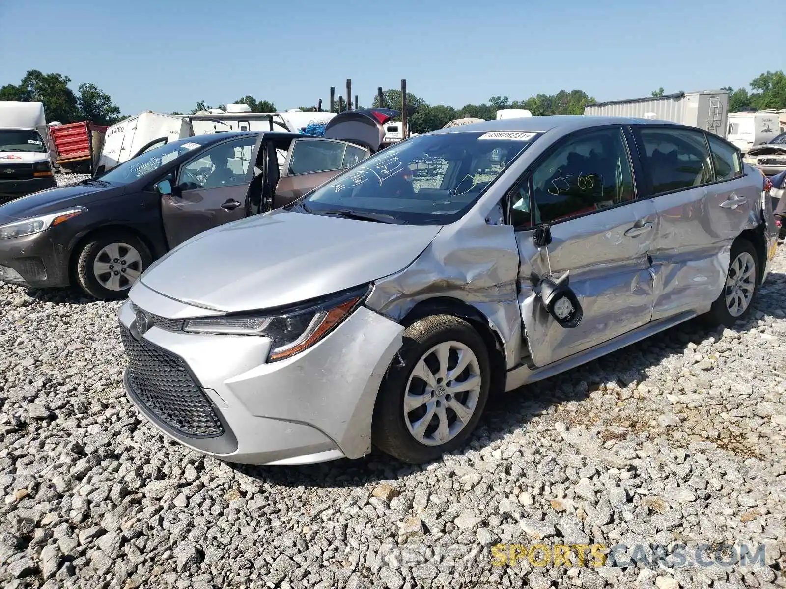 2 Photograph of a damaged car JTDEPRAE3LJ060546 TOYOTA COROLLA 2020