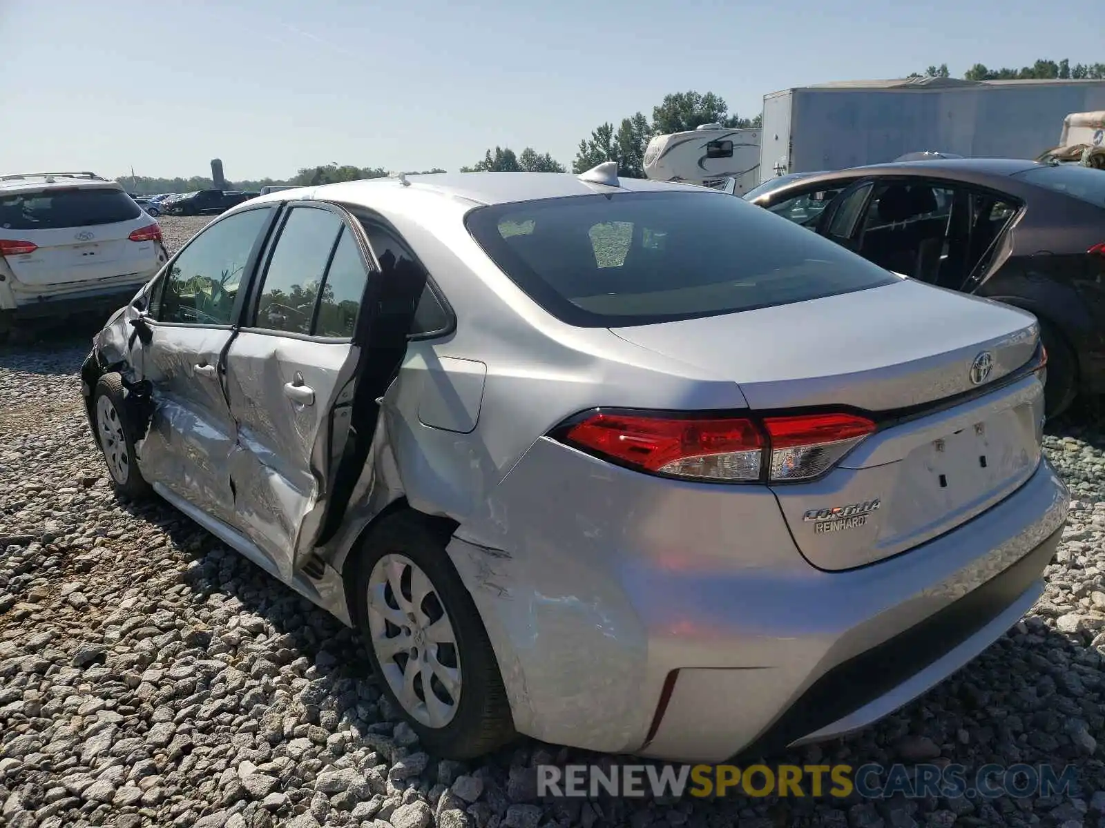 3 Photograph of a damaged car JTDEPRAE3LJ060546 TOYOTA COROLLA 2020