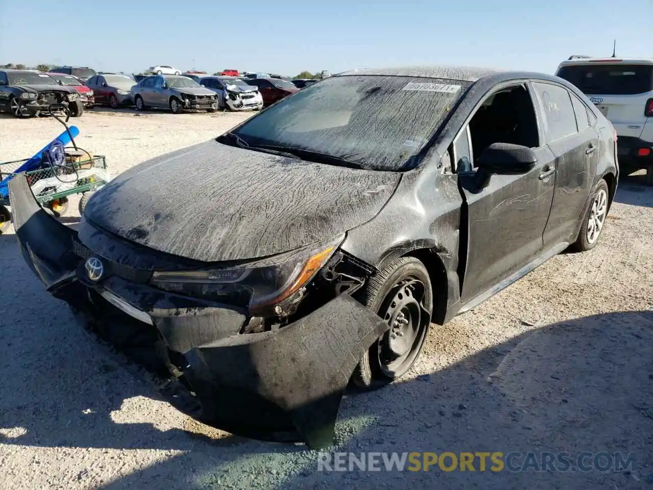 2 Photograph of a damaged car JTDEPRAE3LJ061373 TOYOTA COROLLA 2020