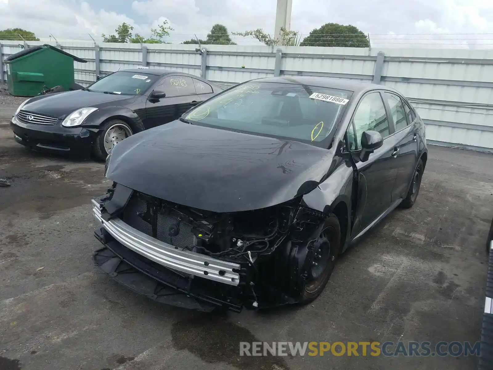 2 Photograph of a damaged car JTDEPRAE3LJ061471 TOYOTA COROLLA 2020