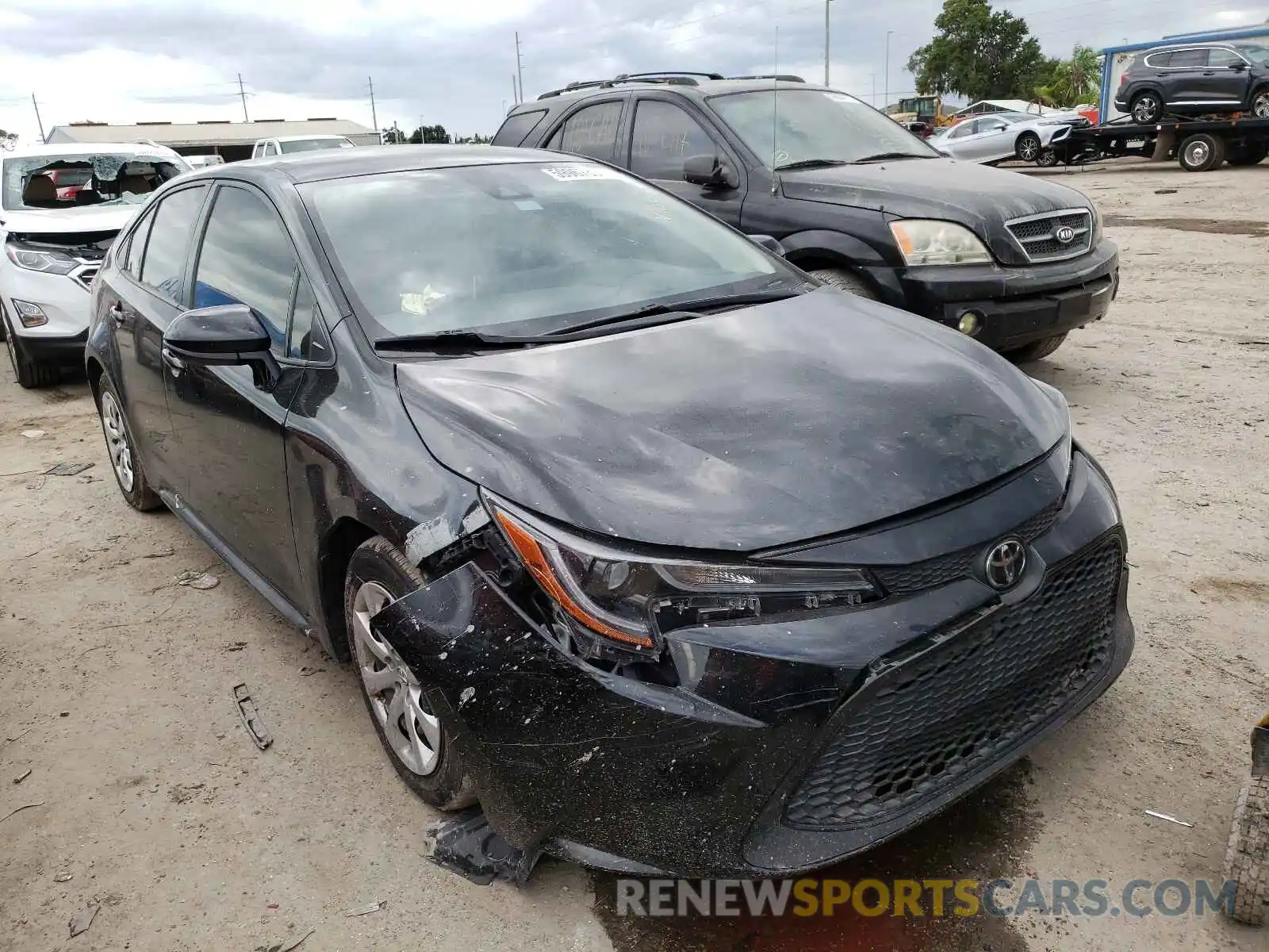 1 Photograph of a damaged car JTDEPRAE3LJ061843 TOYOTA COROLLA 2020