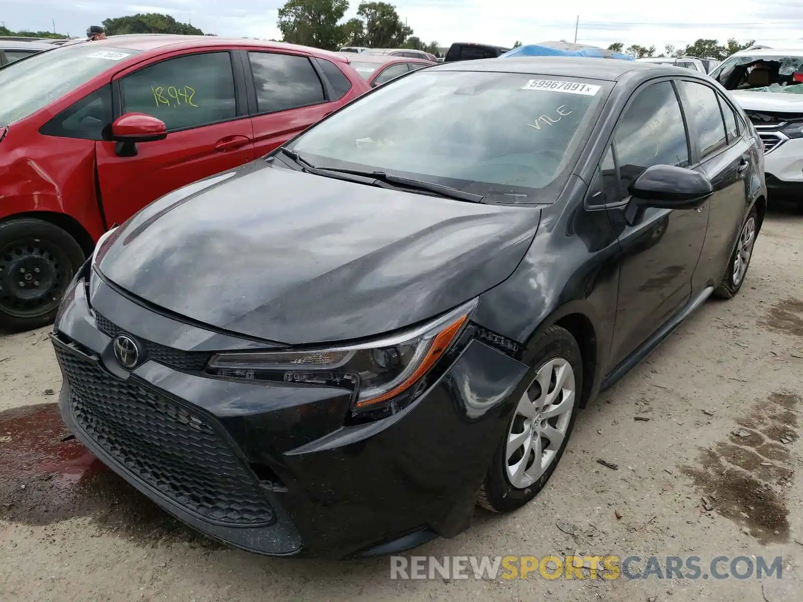 2 Photograph of a damaged car JTDEPRAE3LJ061843 TOYOTA COROLLA 2020