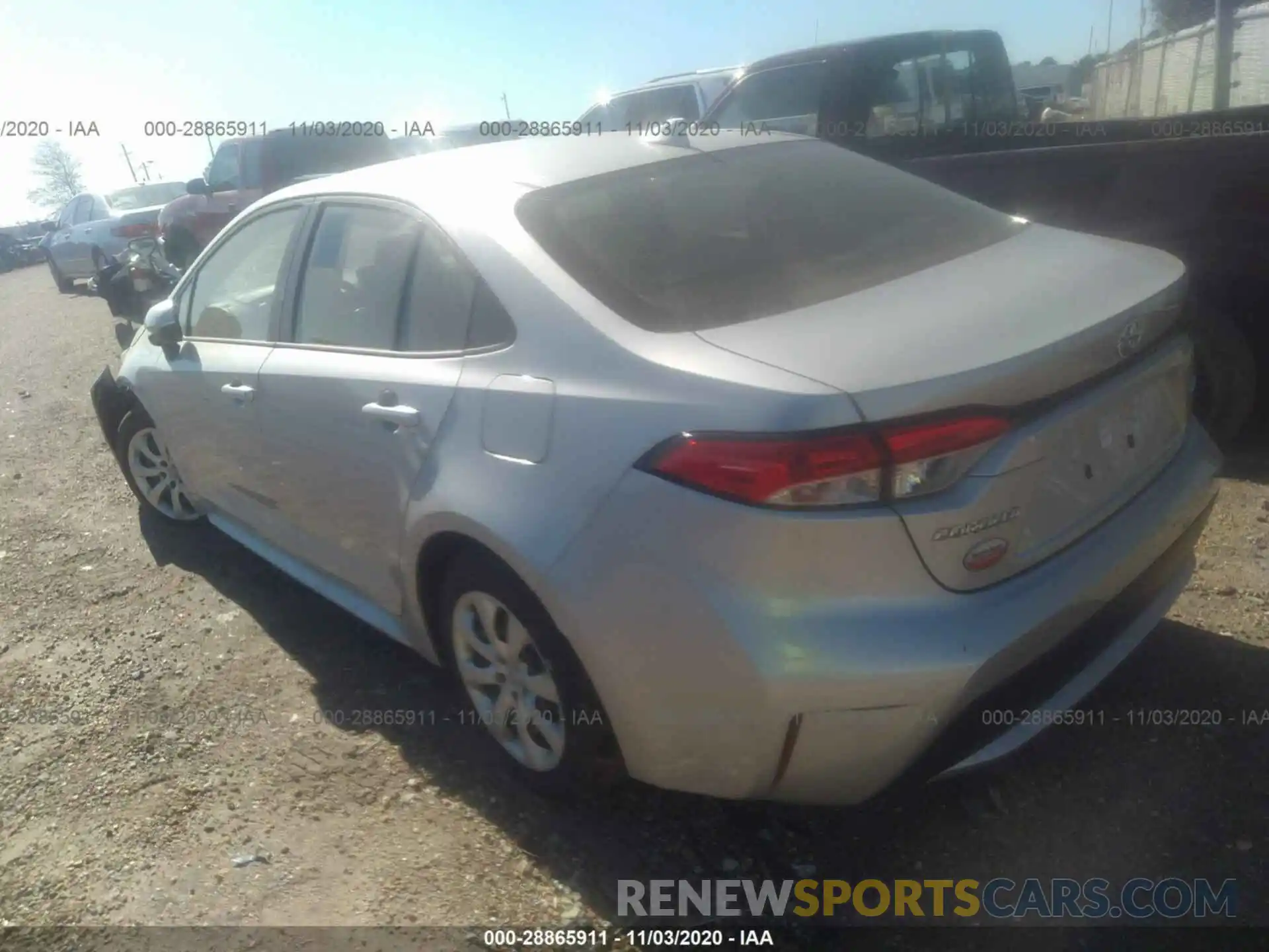 3 Photograph of a damaged car JTDEPRAE3LJ061874 TOYOTA COROLLA 2020