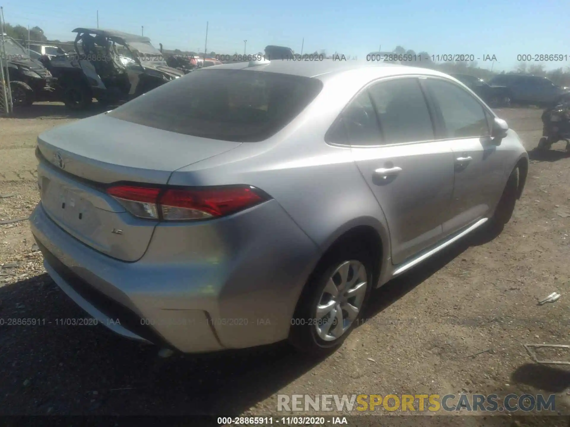 4 Photograph of a damaged car JTDEPRAE3LJ061874 TOYOTA COROLLA 2020