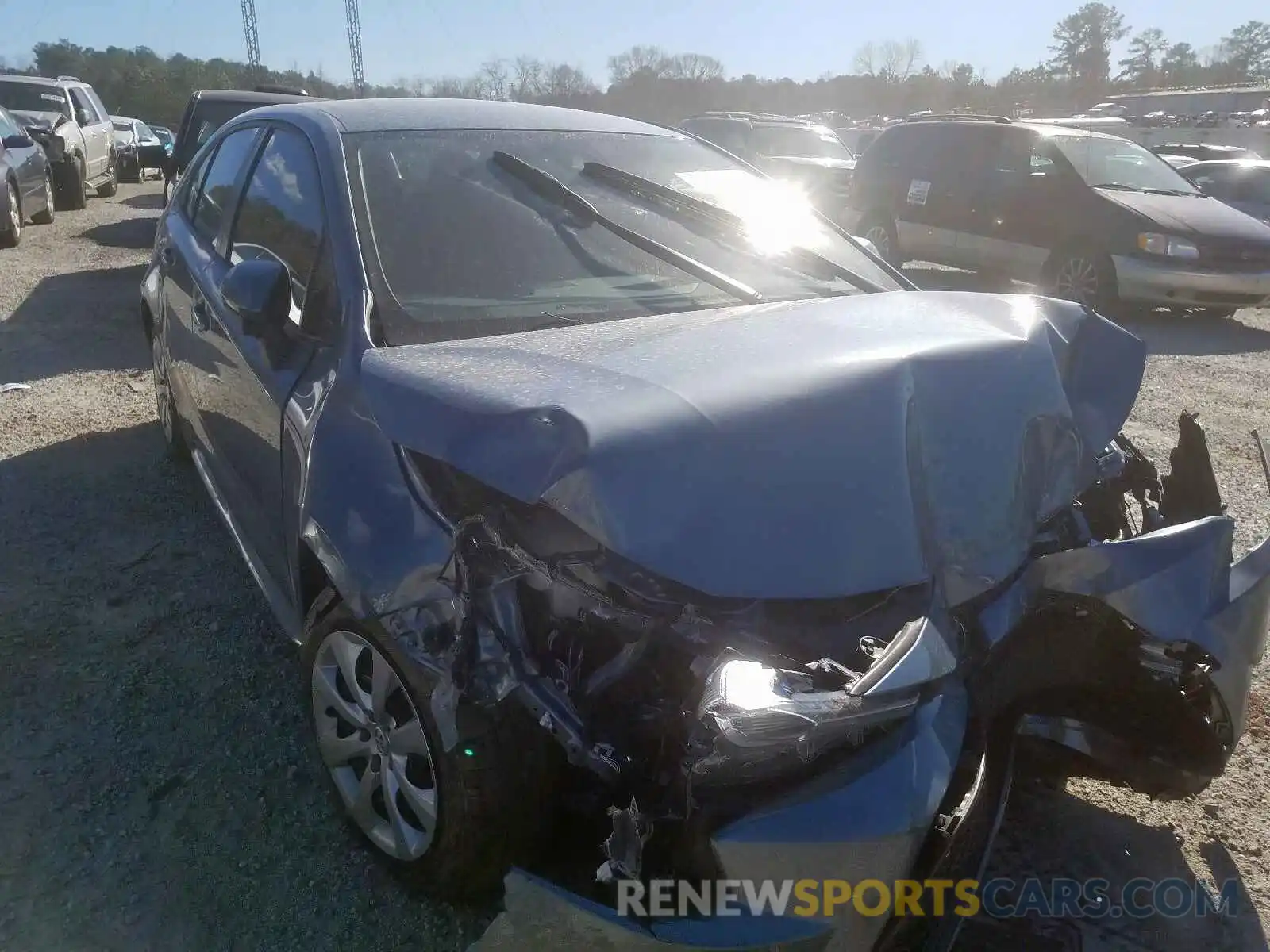 1 Photograph of a damaged car JTDEPRAE3LJ061955 TOYOTA COROLLA 2020