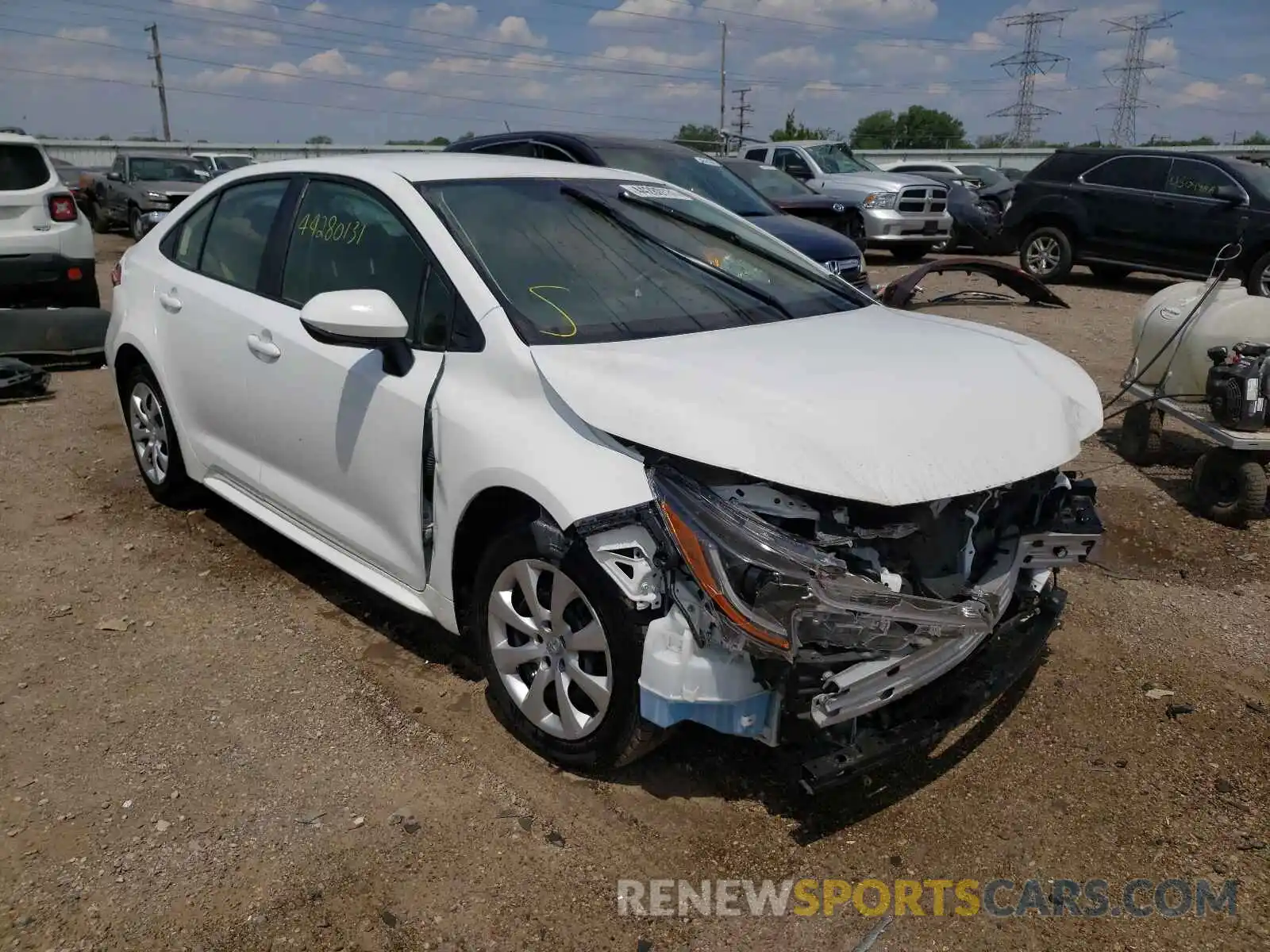 1 Photograph of a damaged car JTDEPRAE3LJ062121 TOYOTA COROLLA 2020