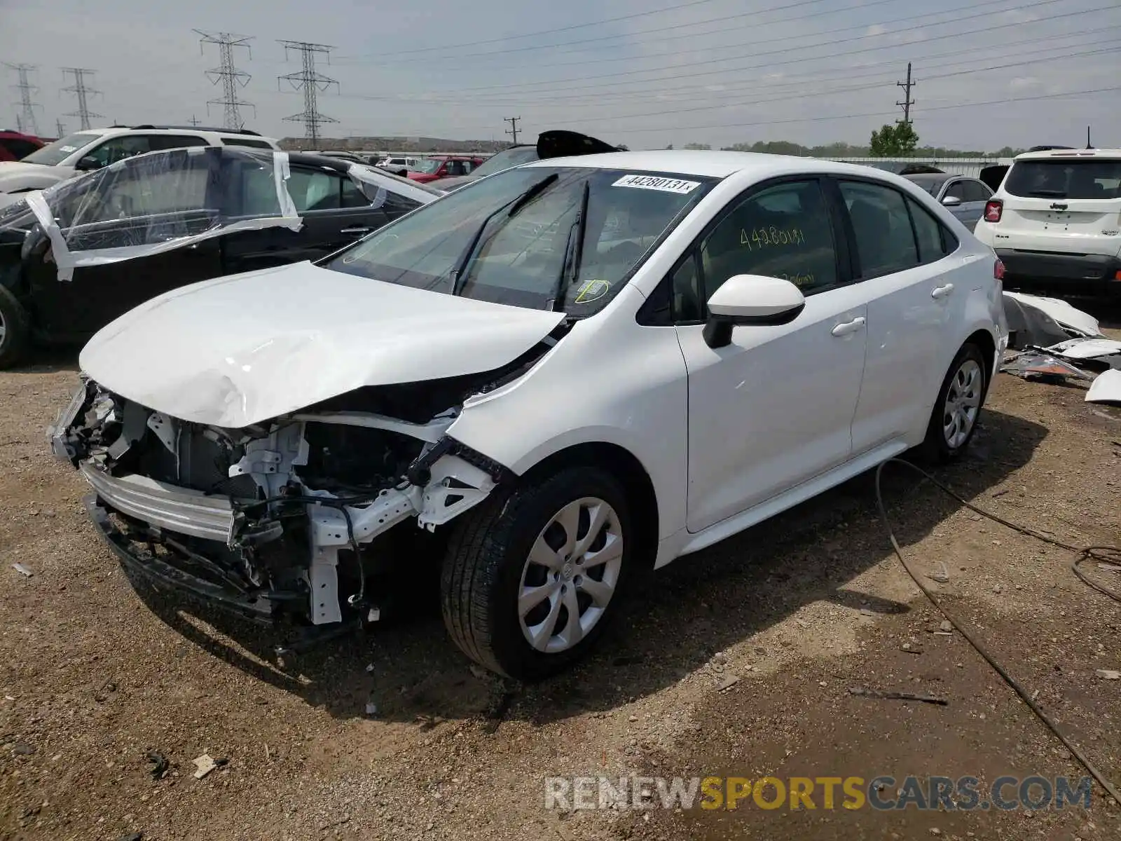 2 Photograph of a damaged car JTDEPRAE3LJ062121 TOYOTA COROLLA 2020