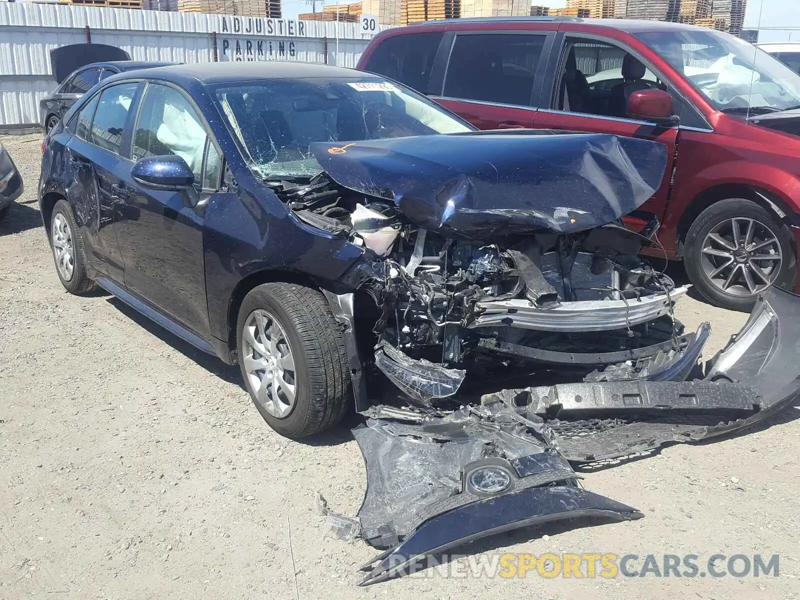 1 Photograph of a damaged car JTDEPRAE3LJ062832 TOYOTA COROLLA 2020