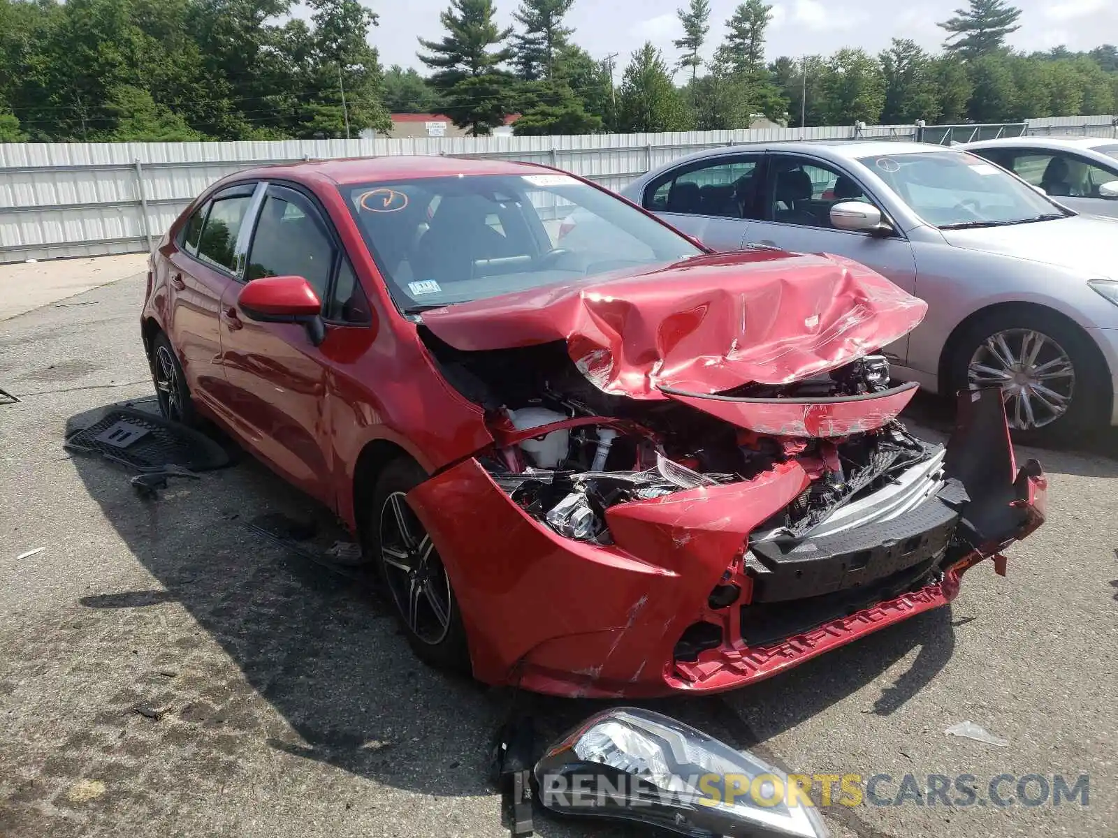 1 Photograph of a damaged car JTDEPRAE3LJ063186 TOYOTA COROLLA 2020