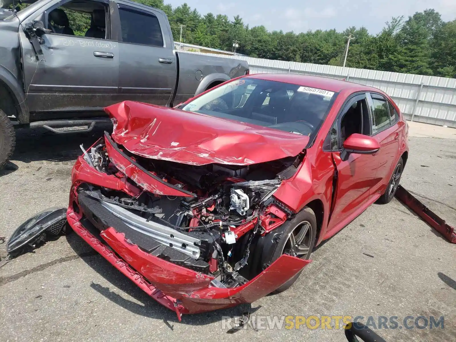 2 Photograph of a damaged car JTDEPRAE3LJ063186 TOYOTA COROLLA 2020