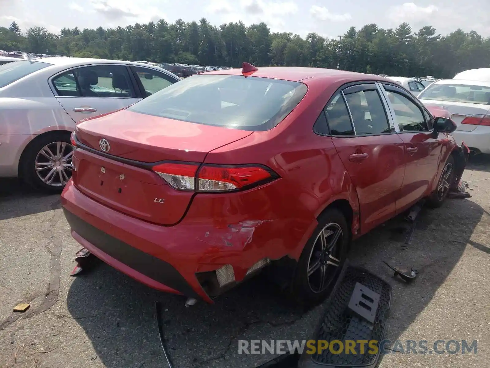 4 Photograph of a damaged car JTDEPRAE3LJ063186 TOYOTA COROLLA 2020