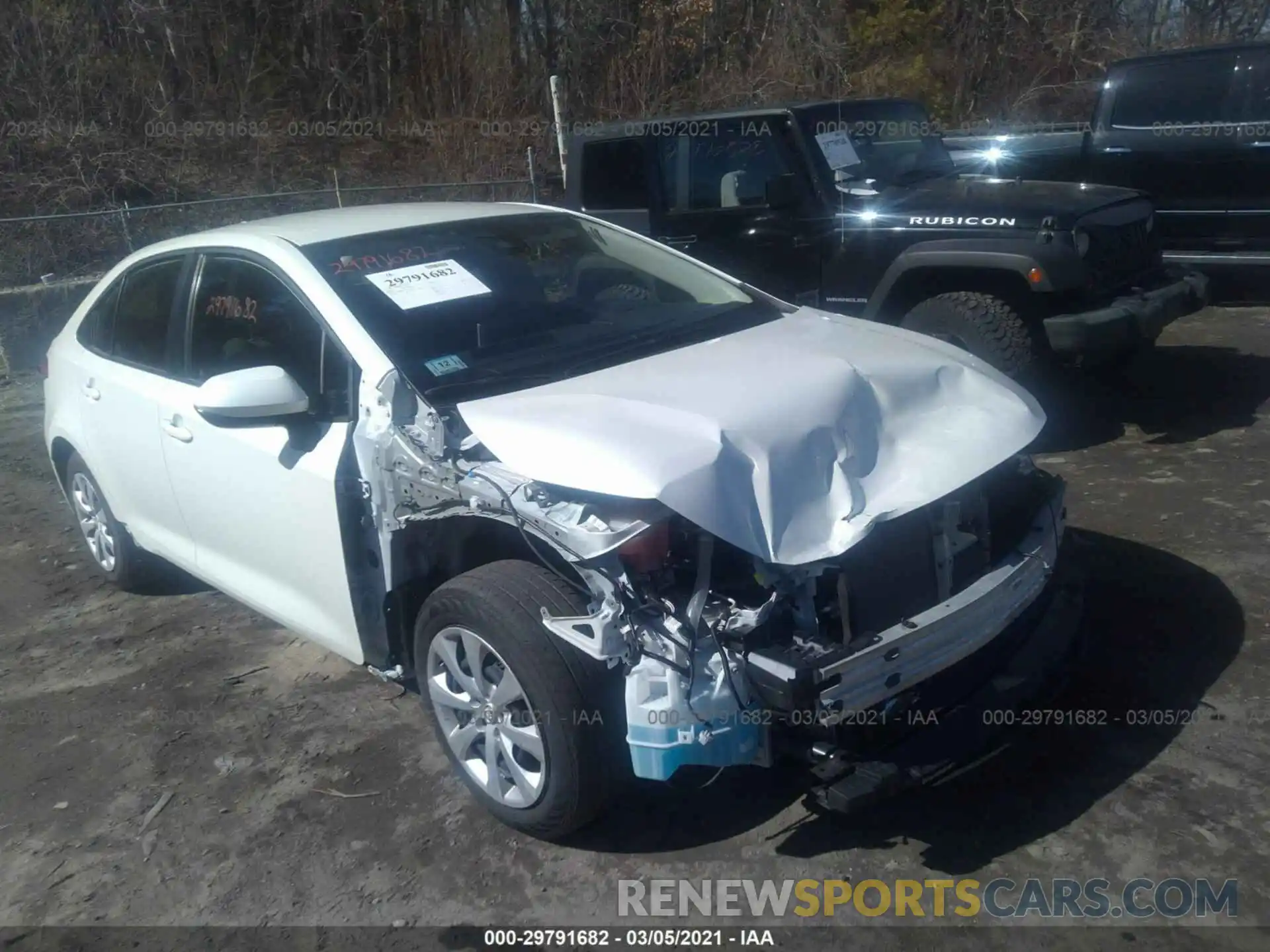 1 Photograph of a damaged car JTDEPRAE3LJ063219 TOYOTA COROLLA 2020