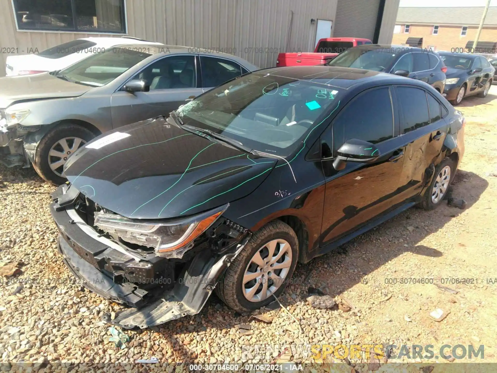 2 Photograph of a damaged car JTDEPRAE3LJ063236 TOYOTA COROLLA 2020