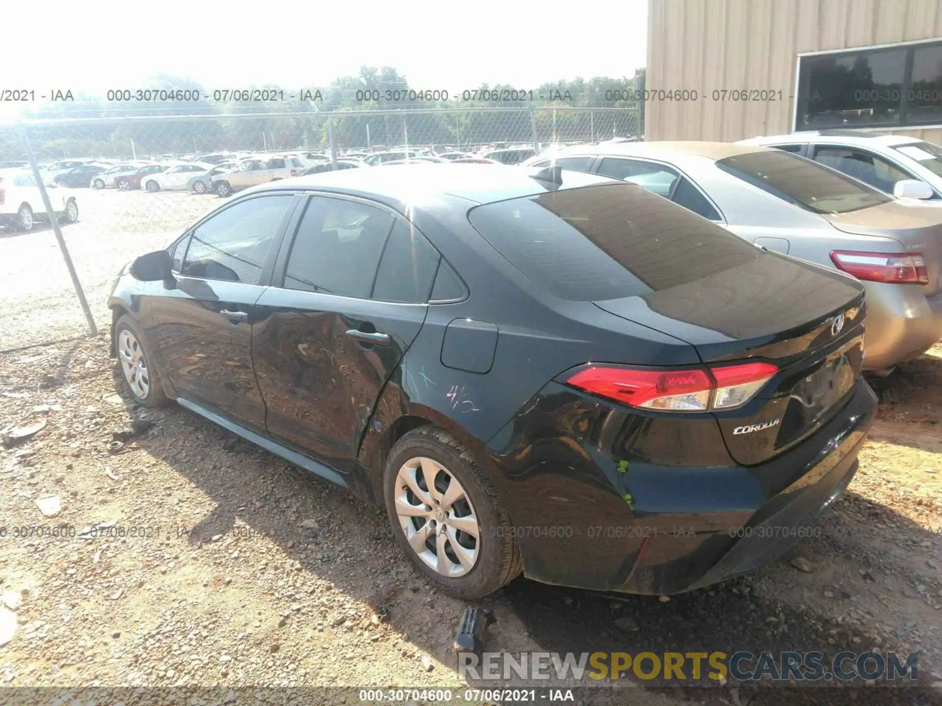 3 Photograph of a damaged car JTDEPRAE3LJ063236 TOYOTA COROLLA 2020