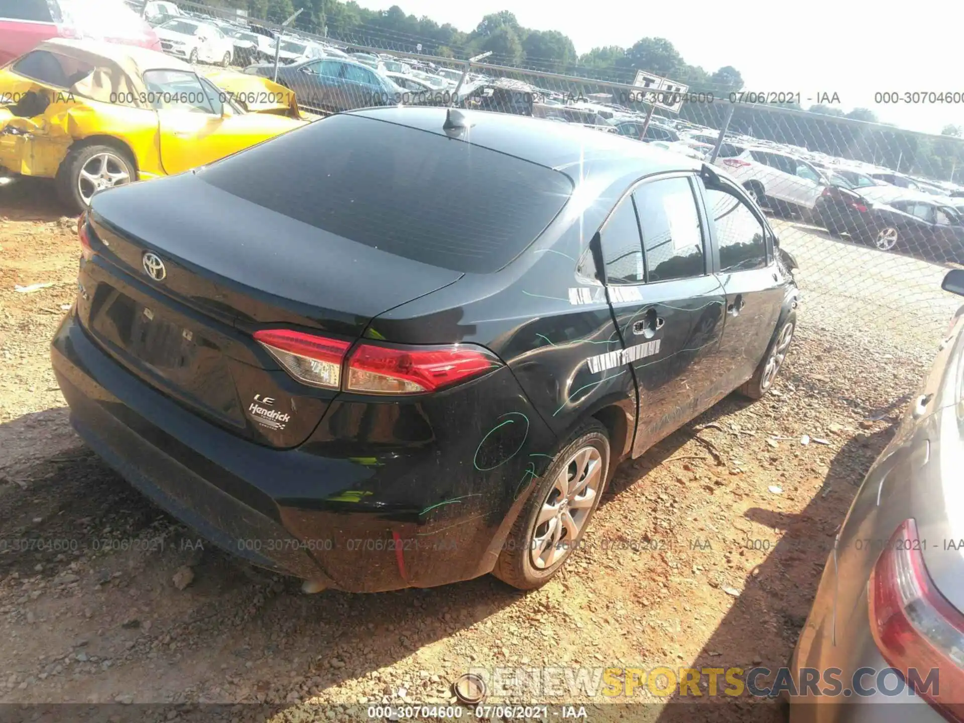 4 Photograph of a damaged car JTDEPRAE3LJ063236 TOYOTA COROLLA 2020