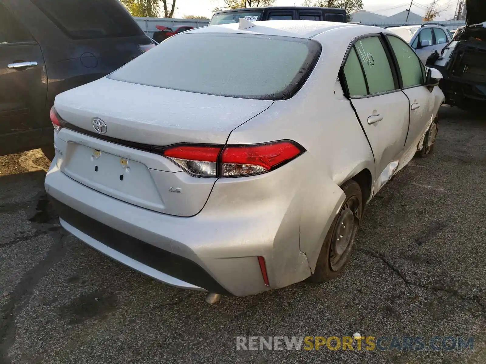 4 Photograph of a damaged car JTDEPRAE3LJ063673 TOYOTA COROLLA 2020