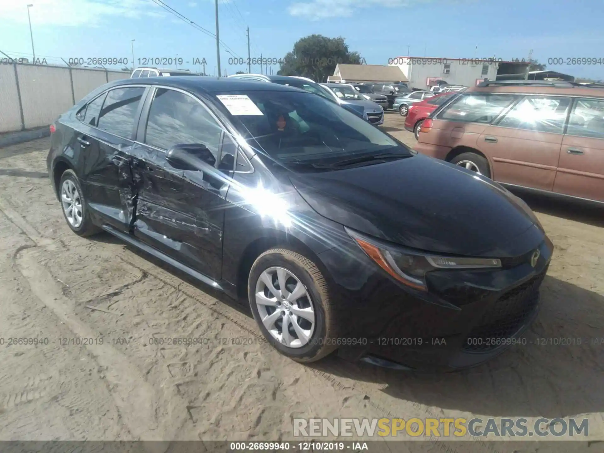 1 Photograph of a damaged car JTDEPRAE3LJ064161 TOYOTA COROLLA 2020