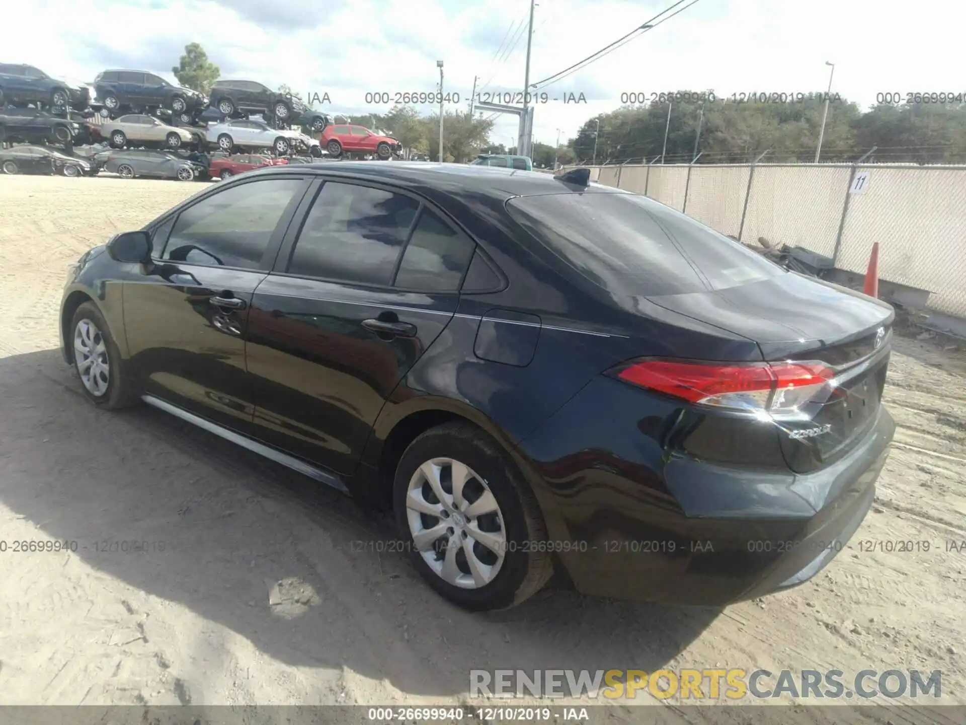 3 Photograph of a damaged car JTDEPRAE3LJ064161 TOYOTA COROLLA 2020