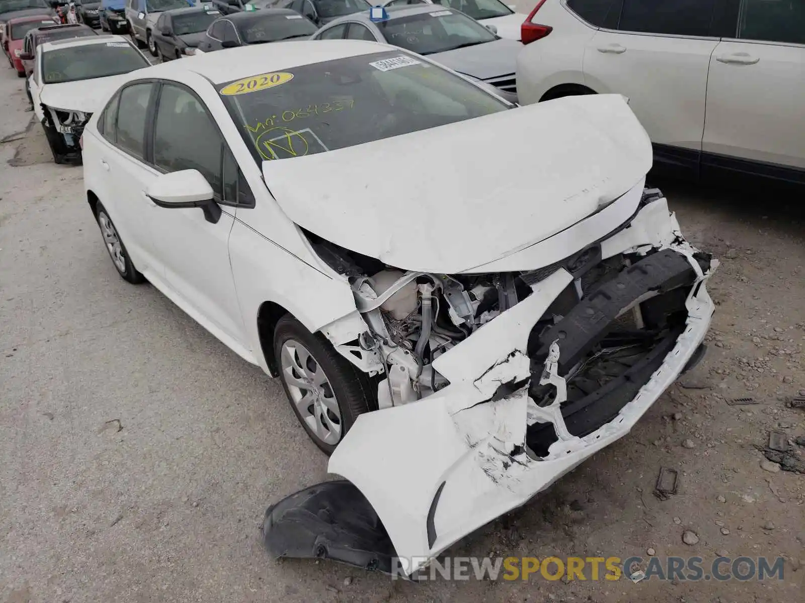 1 Photograph of a damaged car JTDEPRAE3LJ064337 TOYOTA COROLLA 2020