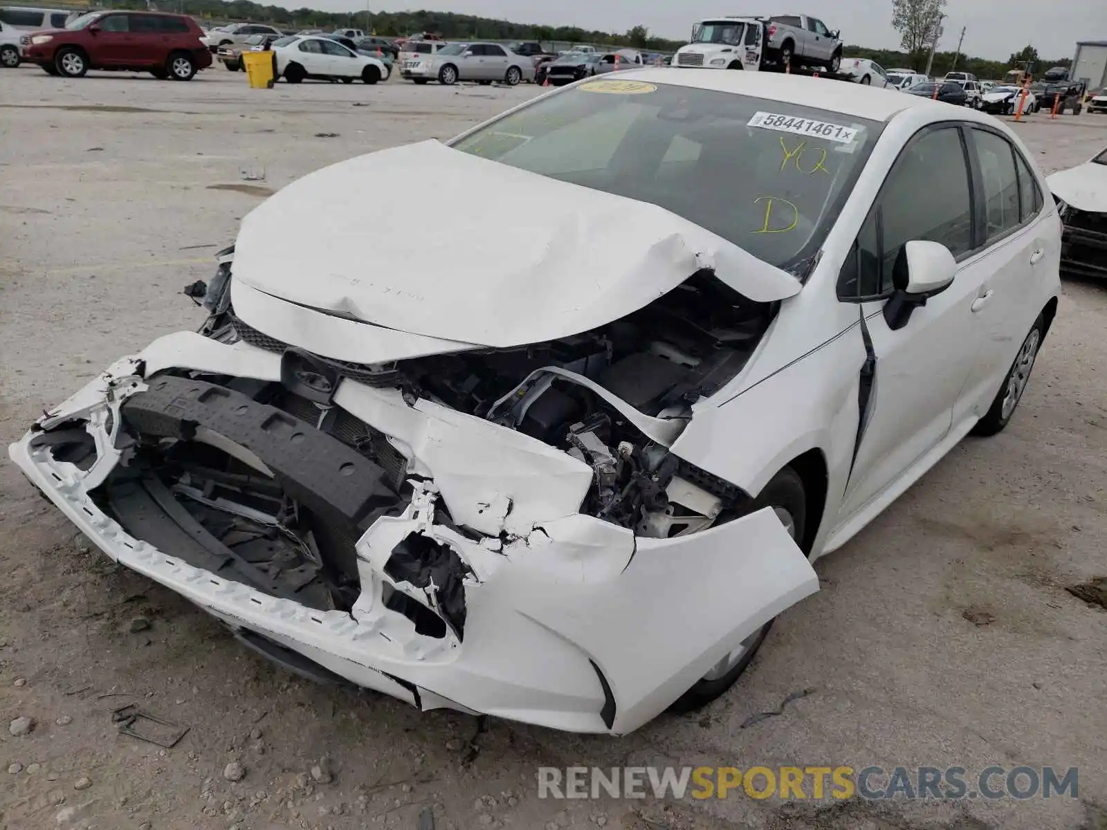 2 Photograph of a damaged car JTDEPRAE3LJ064337 TOYOTA COROLLA 2020