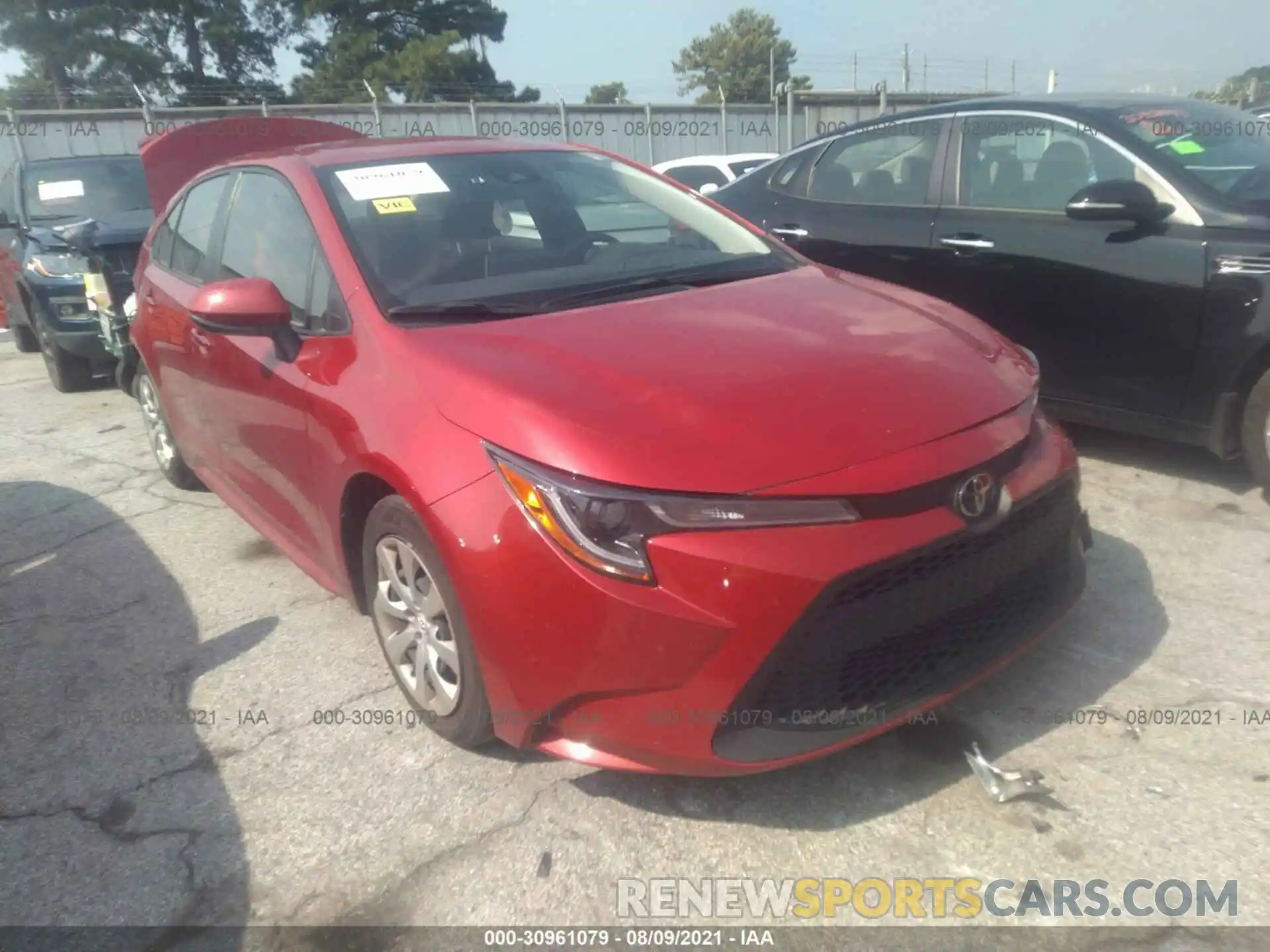 1 Photograph of a damaged car JTDEPRAE3LJ065228 TOYOTA COROLLA 2020