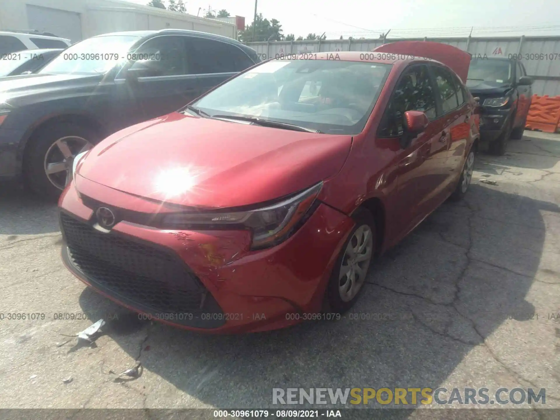 2 Photograph of a damaged car JTDEPRAE3LJ065228 TOYOTA COROLLA 2020