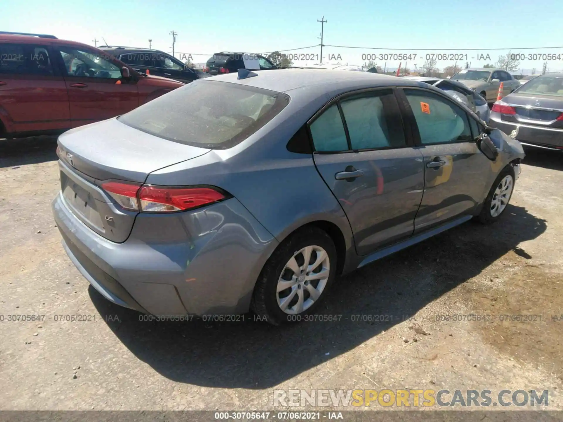 4 Photograph of a damaged car JTDEPRAE3LJ065729 TOYOTA COROLLA 2020