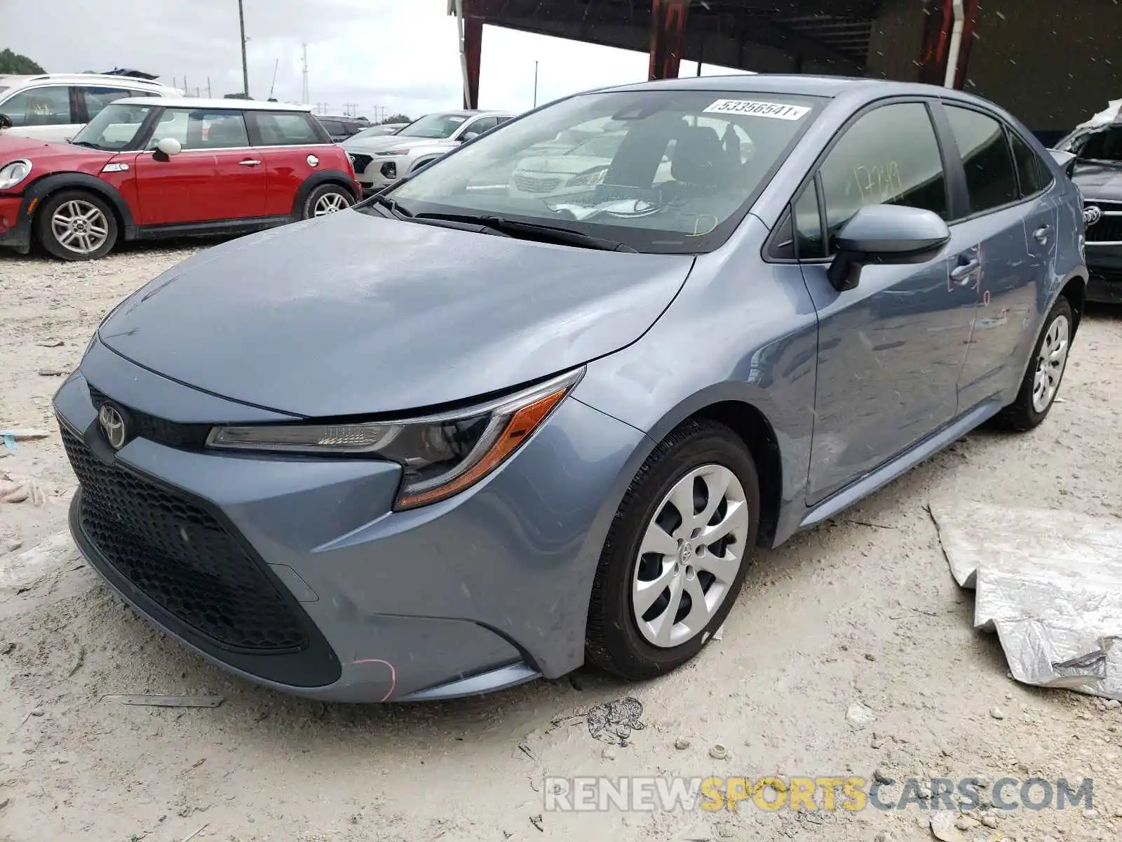 2 Photograph of a damaged car JTDEPRAE3LJ066265 TOYOTA COROLLA 2020