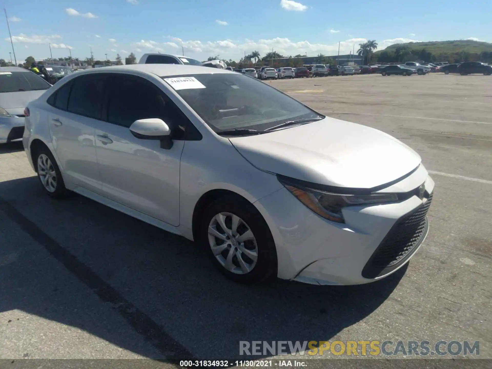 1 Photograph of a damaged car JTDEPRAE3LJ066413 TOYOTA COROLLA 2020