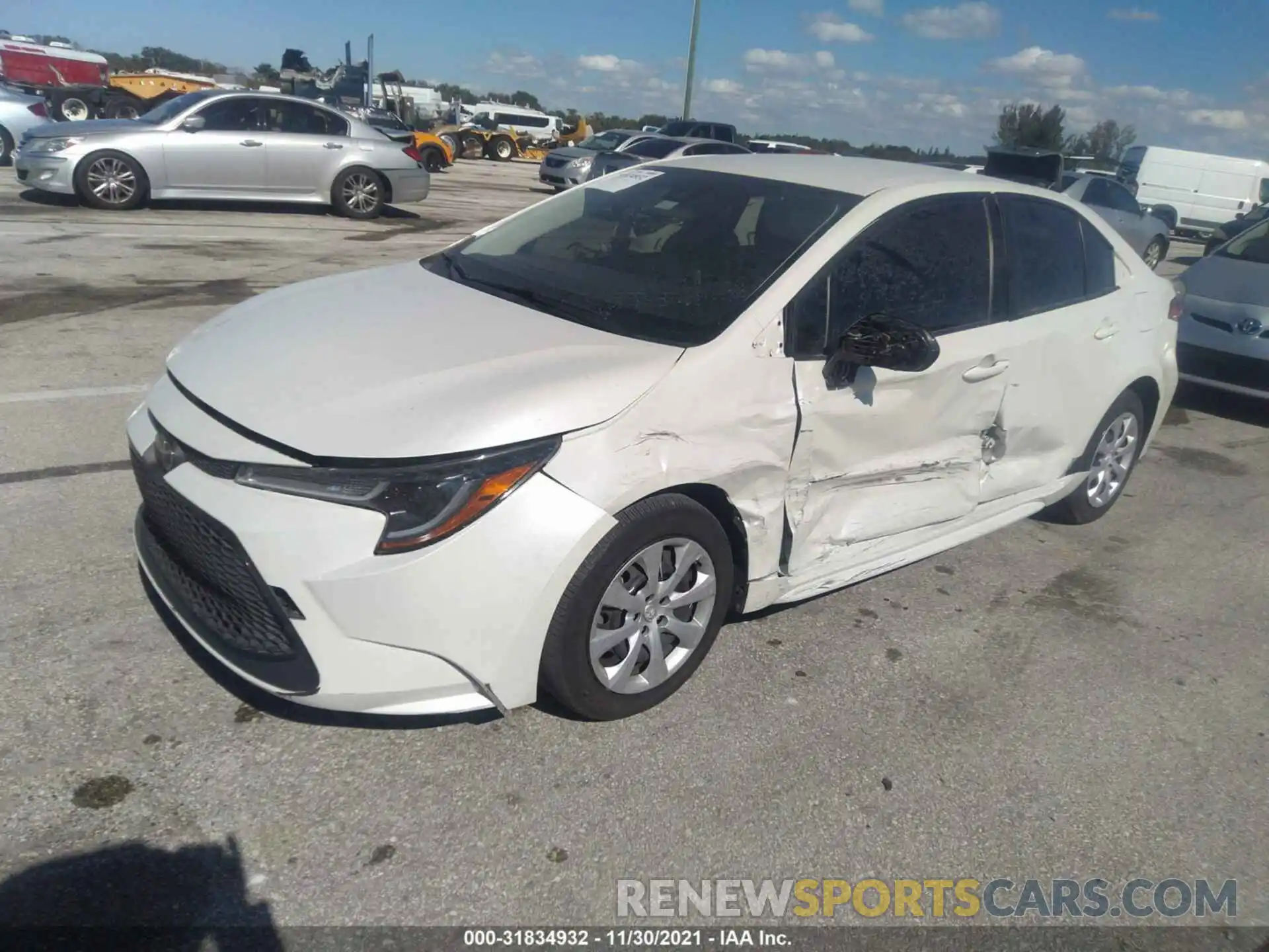 2 Photograph of a damaged car JTDEPRAE3LJ066413 TOYOTA COROLLA 2020