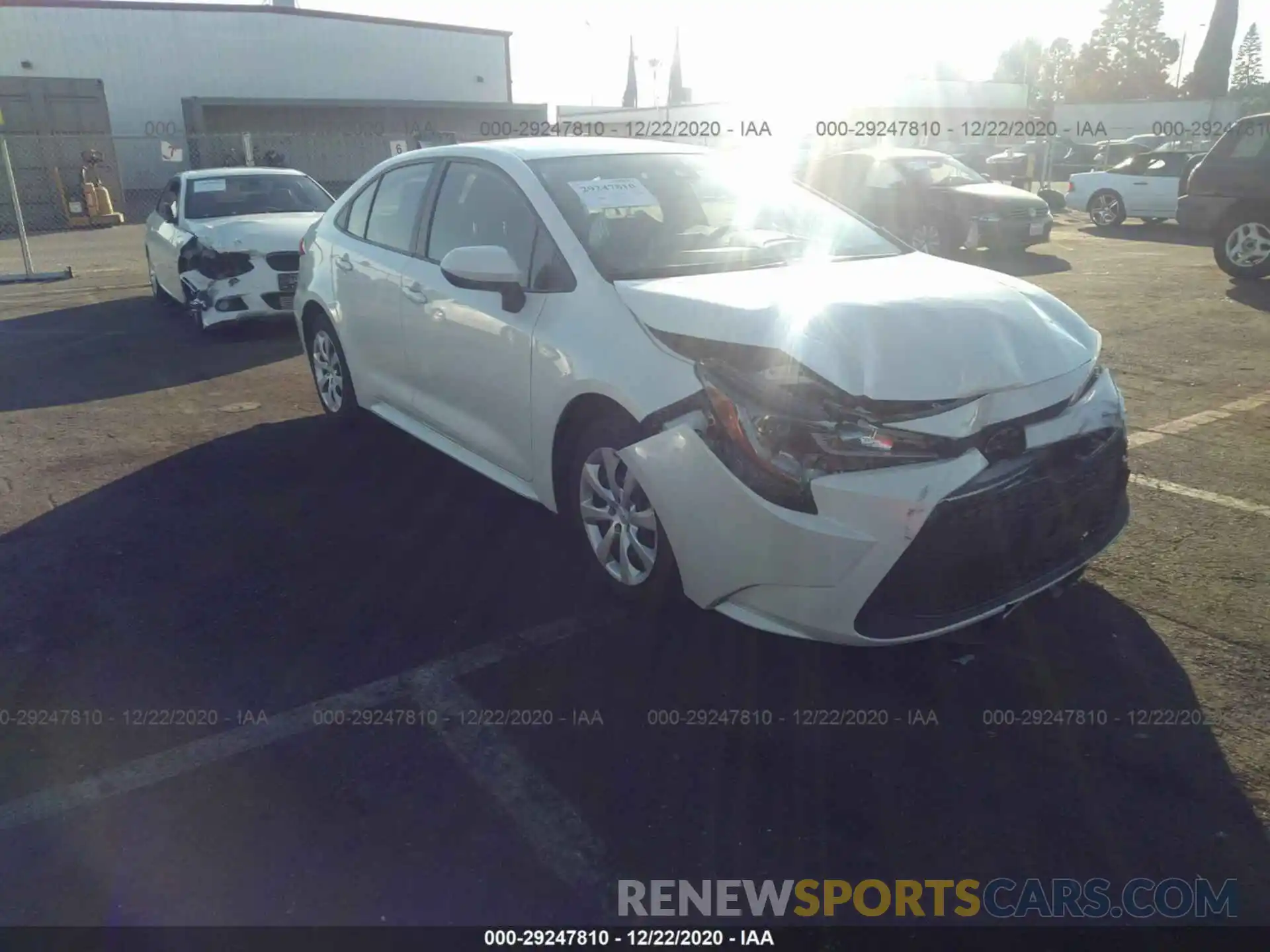 1 Photograph of a damaged car JTDEPRAE3LJ067030 TOYOTA COROLLA 2020