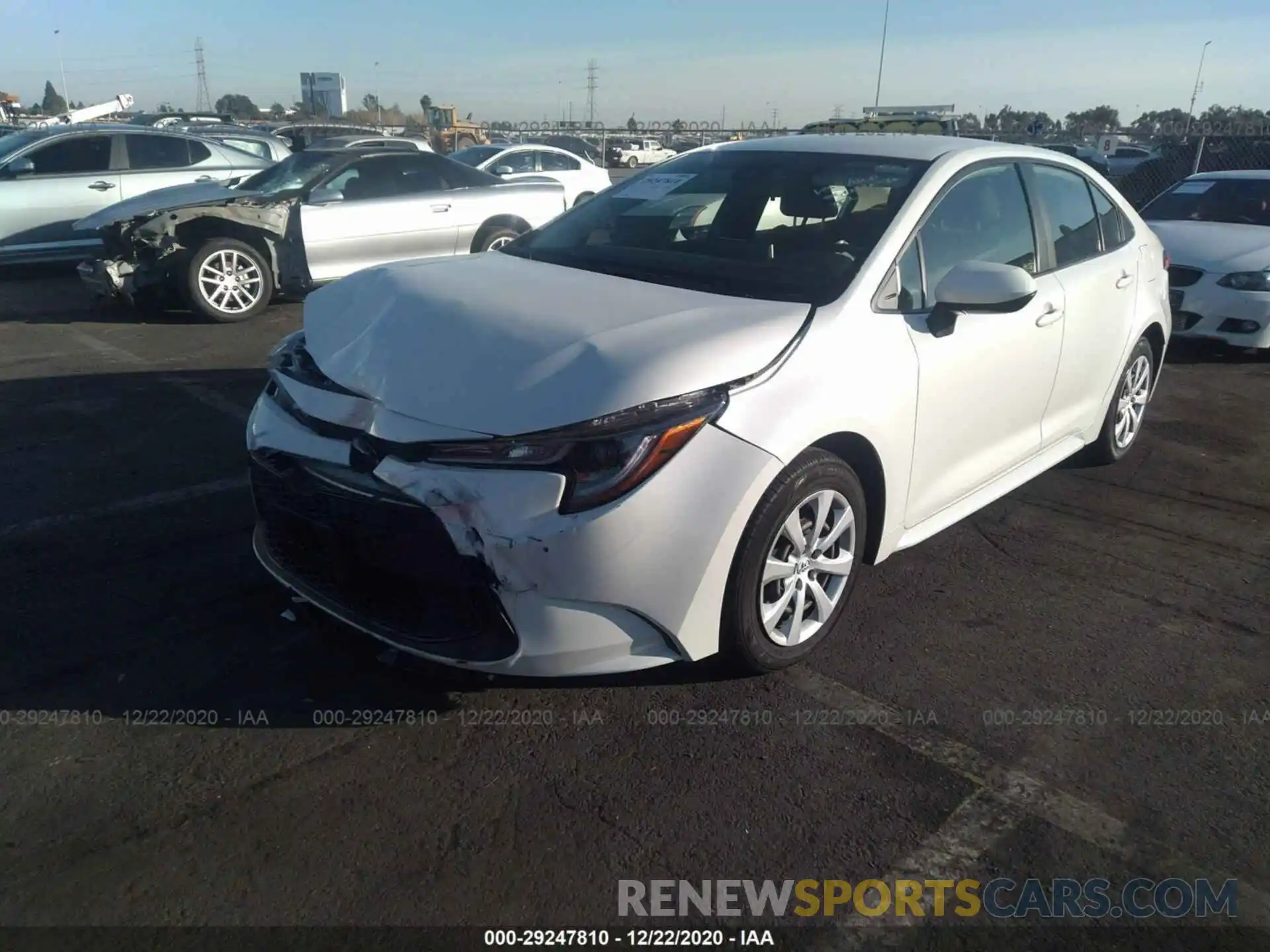 2 Photograph of a damaged car JTDEPRAE3LJ067030 TOYOTA COROLLA 2020