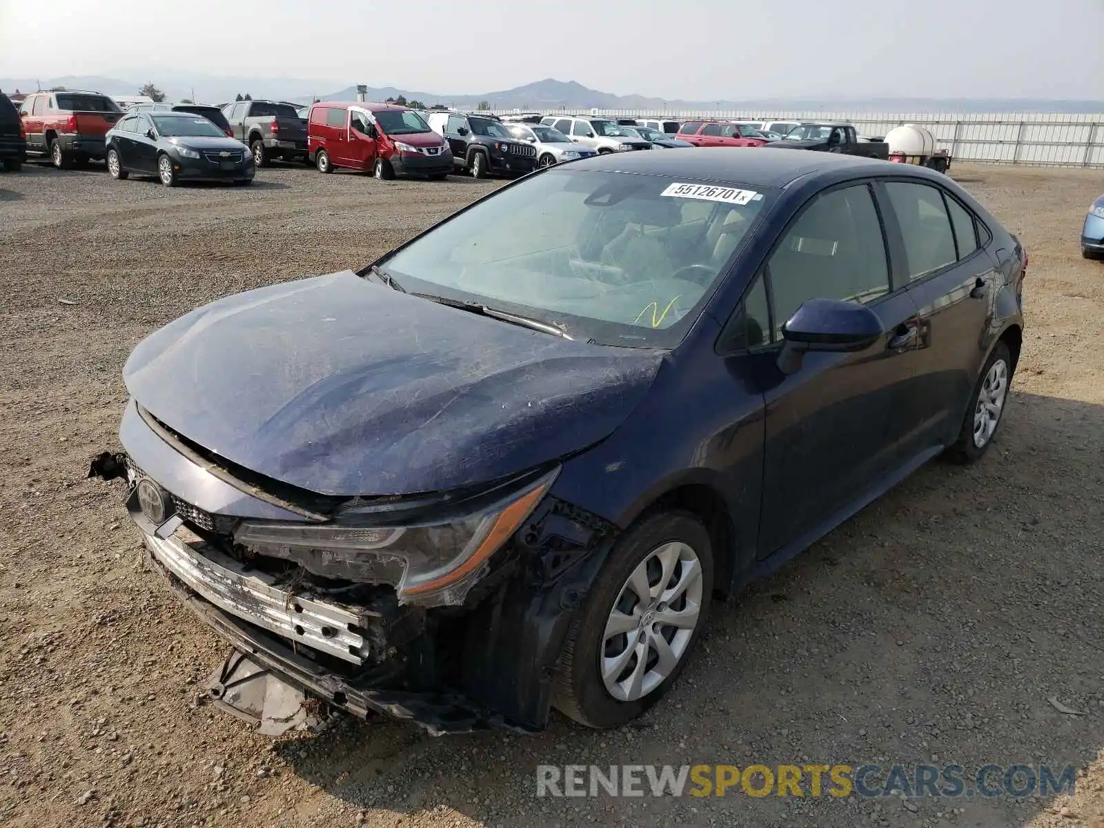 2 Photograph of a damaged car JTDEPRAE3LJ067495 TOYOTA COROLLA 2020