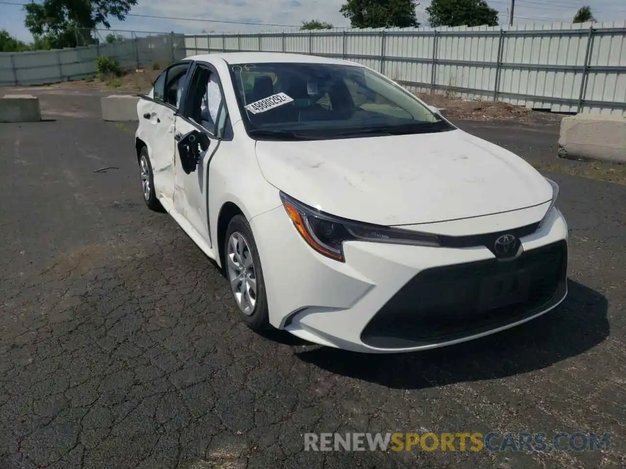 1 Photograph of a damaged car JTDEPRAE3LJ068095 TOYOTA COROLLA 2020