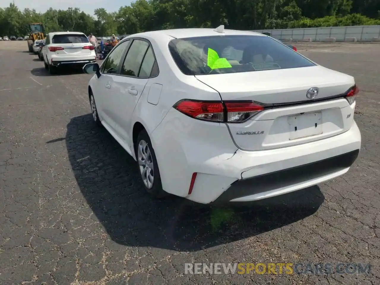 3 Photograph of a damaged car JTDEPRAE3LJ068095 TOYOTA COROLLA 2020