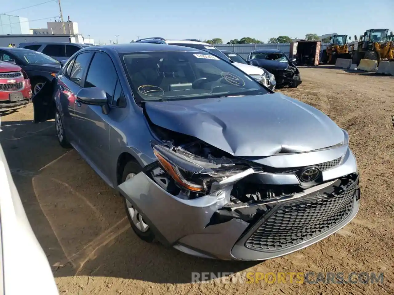 1 Photograph of a damaged car JTDEPRAE3LJ068274 TOYOTA COROLLA 2020